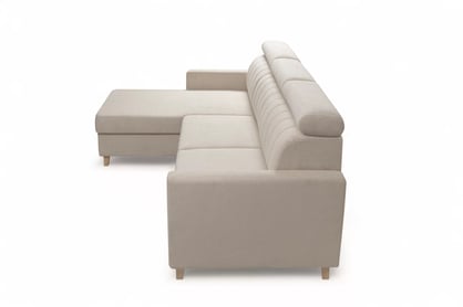 Rohová pohovka Vario s rozkladem univerzální pravolevá - béžová pletenina Freya 210-03 Rohová sedací souprava Vario rozkládací uniwersalny prawo/levá - béžová Pletenina Freya 210-03