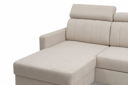 Rohová pohovka Vario s rozkladem univerzální pravolevá - béžová pletenina Freya 210-03 Rohová sedací souprava Vario rozkládací uniwersalny prawo/levá - béžová Pletenina Freya 210-03