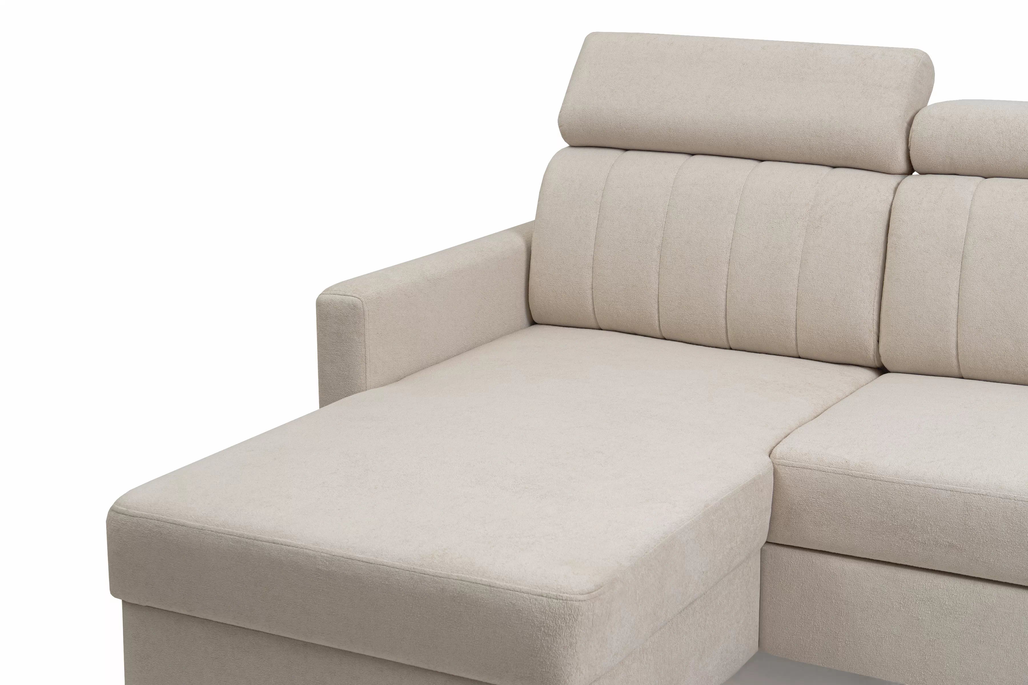 Rohová sedačka Vario s rozkladom univerzálna pravá/ľavá - béžová pletenina Freya 210-03 Rohová sedacia súprava Vario s funkciou spánku uniwersalny prawo/Ľavá strana - Béžová dzianina Freya 210-03