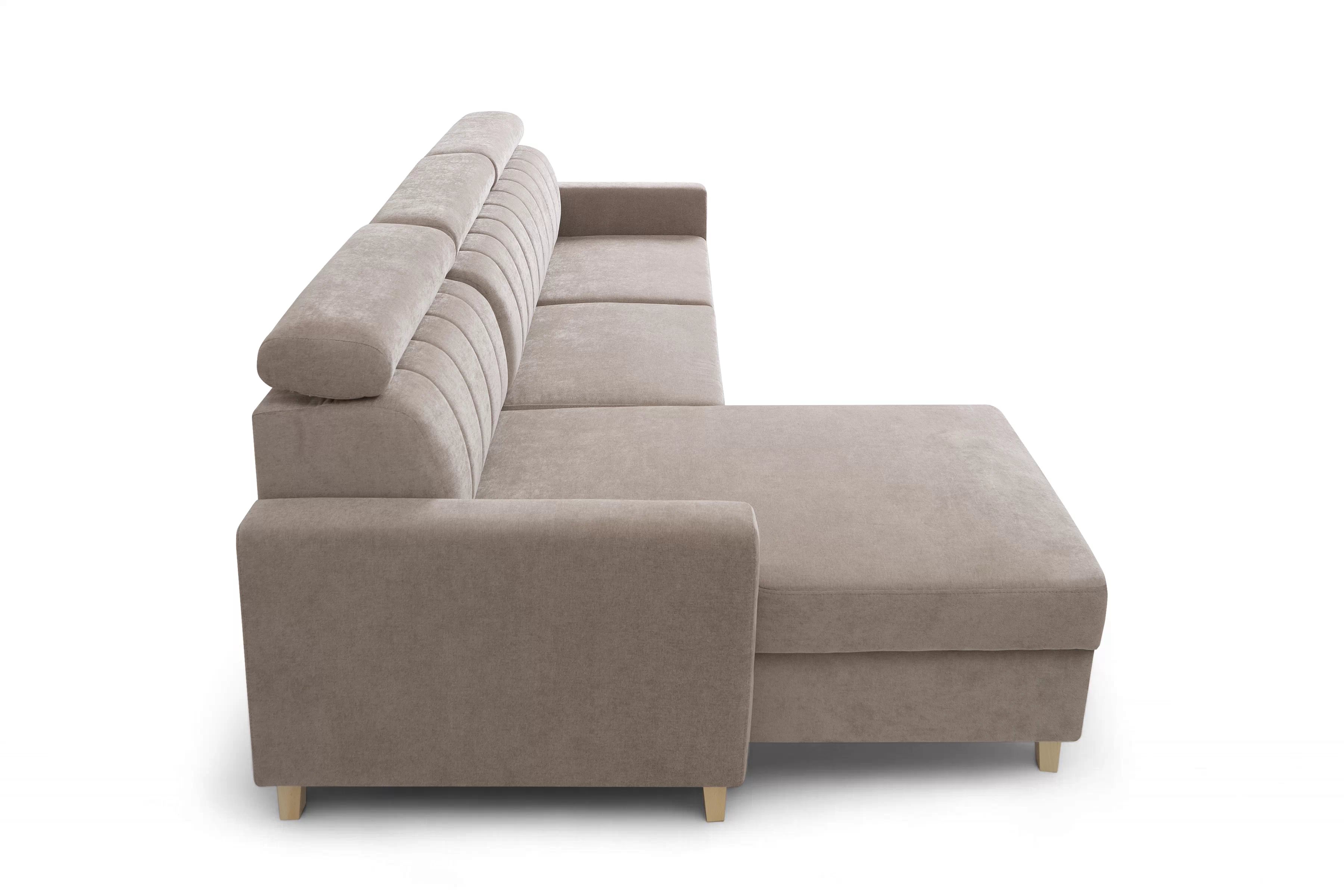 Rozkladacia rohová sedačka Vario univerzálna - béžová žinylka Wind 11 Rohová sedacia súprava Vario s funkciou spánku uniwersalny prawo/Ľavá strana - béžový šenil Wind 11 