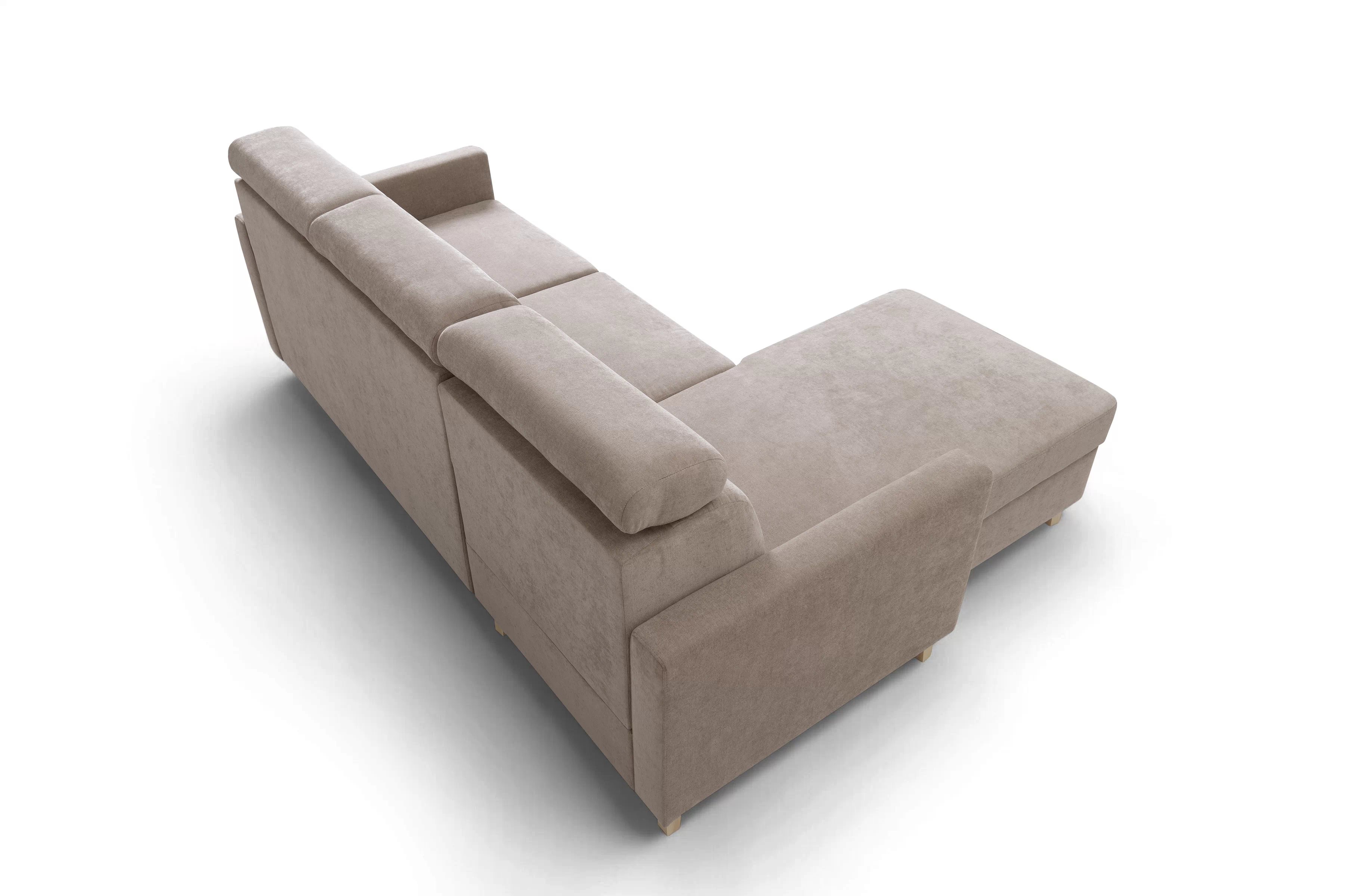 Rozkladacia rohová sedačka Vario univerzálna - béžová žinylka Wind 11 Rohová sedacia súprava Vario s funkciou spánku uniwersalny prawo/Ľavá strana - béžový šenil Wind 11 