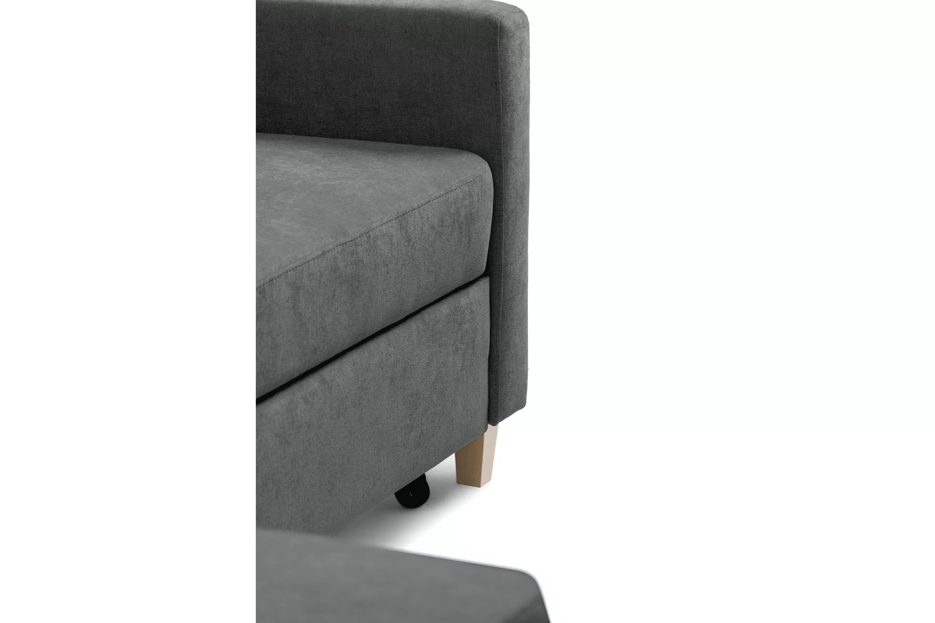 Rohová sedačka Vario s rozkladom univerzálna pravá/ľavá - sivý šenil Wind 89 Rohová sedacia súprava Vario s funkciou spánku uniwersalny prawo/Ľavá strana - šedý šenil Wind 89