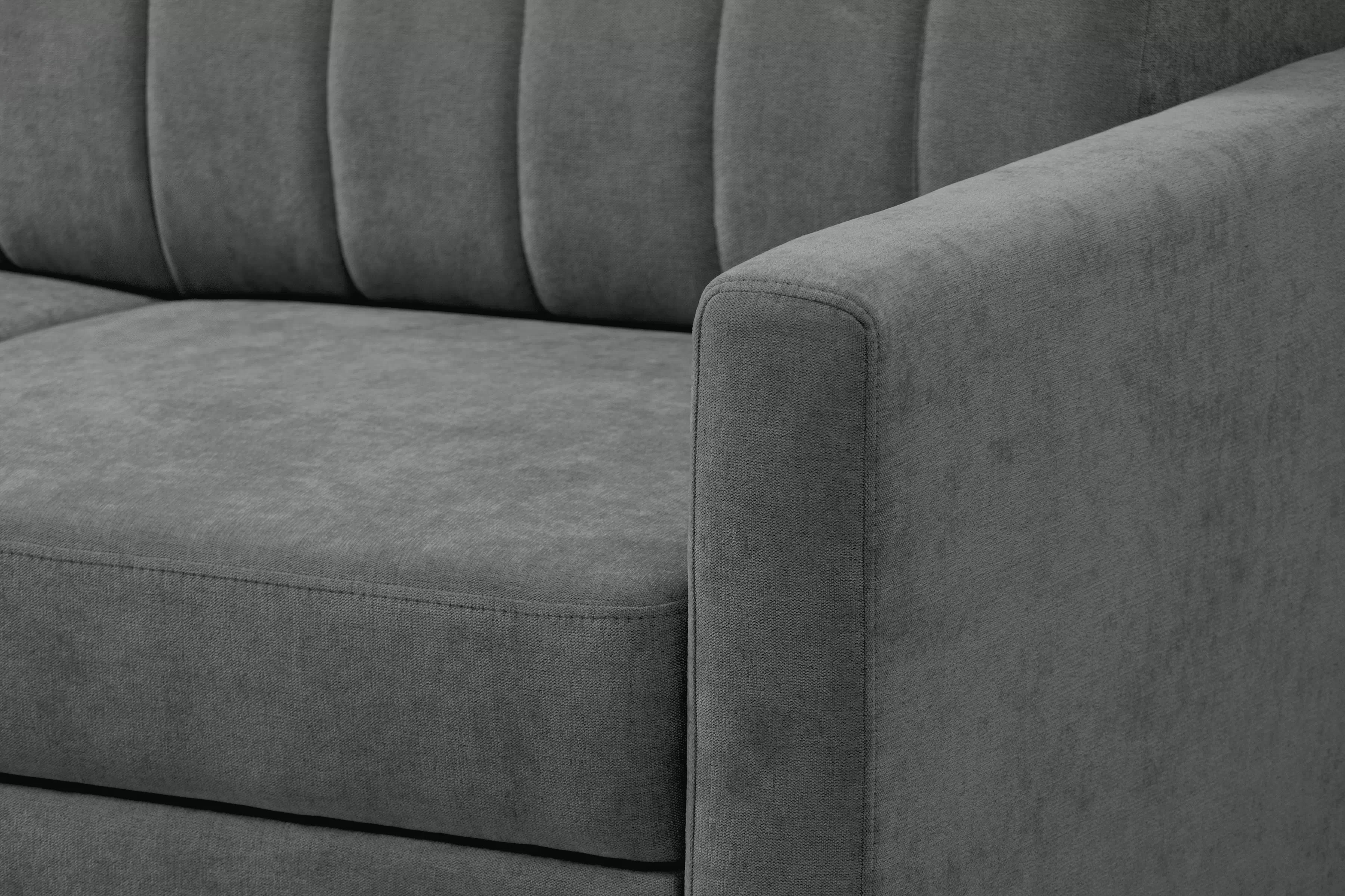 Rohová sedačka Vario s rozkladom univerzálna pravá/ľavá - sivý šenil Wind 89 Rohová sedacia súprava Vario s funkciou spánku uniwersalny prawo/Ľavá strana - šedý šenil Wind 89