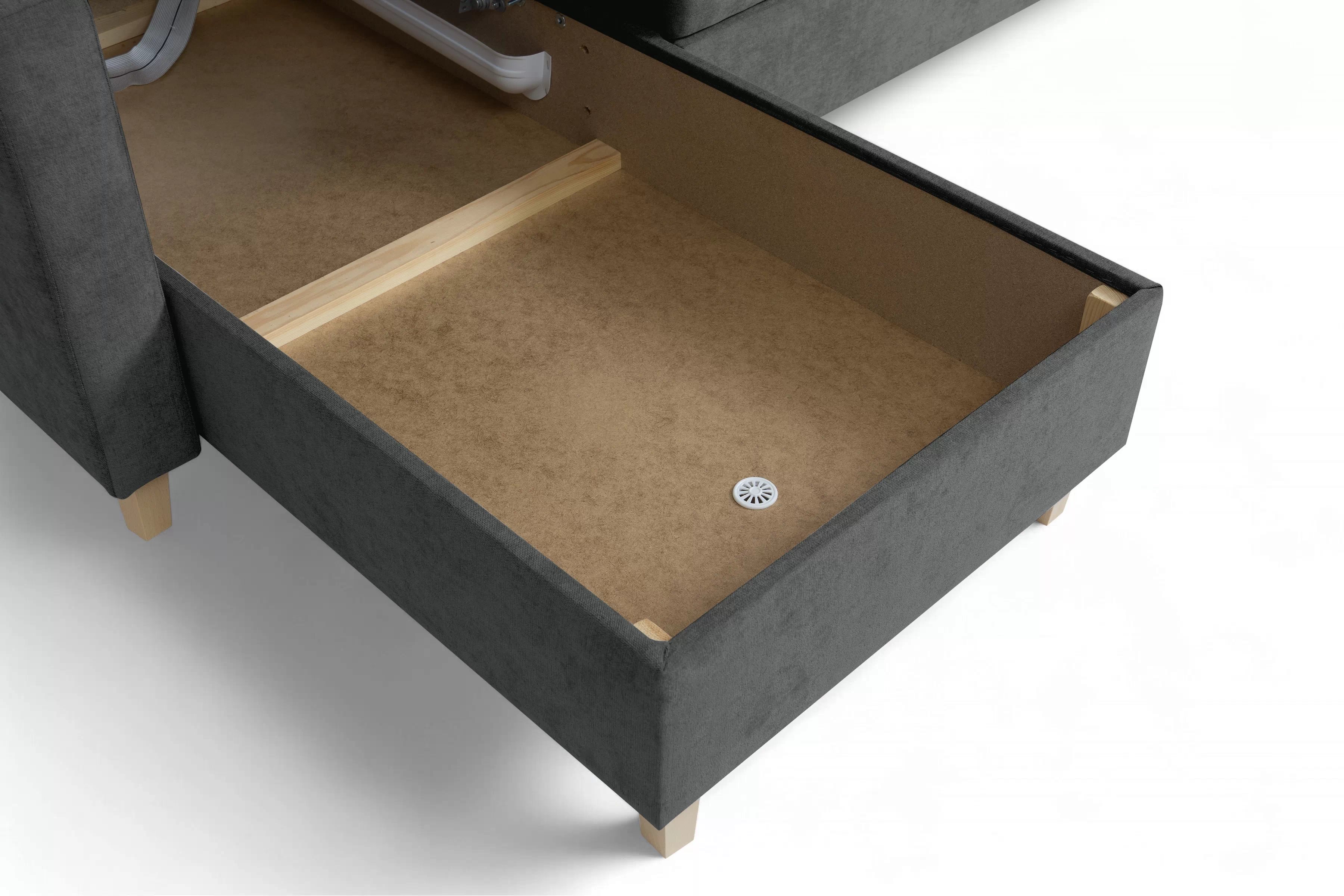 Rohová sedačka Vario s rozkladom univerzálna pravá/ľavá - sivý šenil Wind 89 Rohová sedacia súprava Vario s funkciou spánku uniwersalny prawo/Ľavá strana - šedý šenil Wind 89