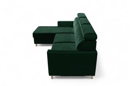 Rohová sedačka Vario s rozkladom univerzálna pravá/ľavá - zelený zamat Bluvel 78 Rohová sedacia súprava Vario s funkciou spánku uniwersalny prawo/Ľavá strana - Zelený velúr Bluvel 78