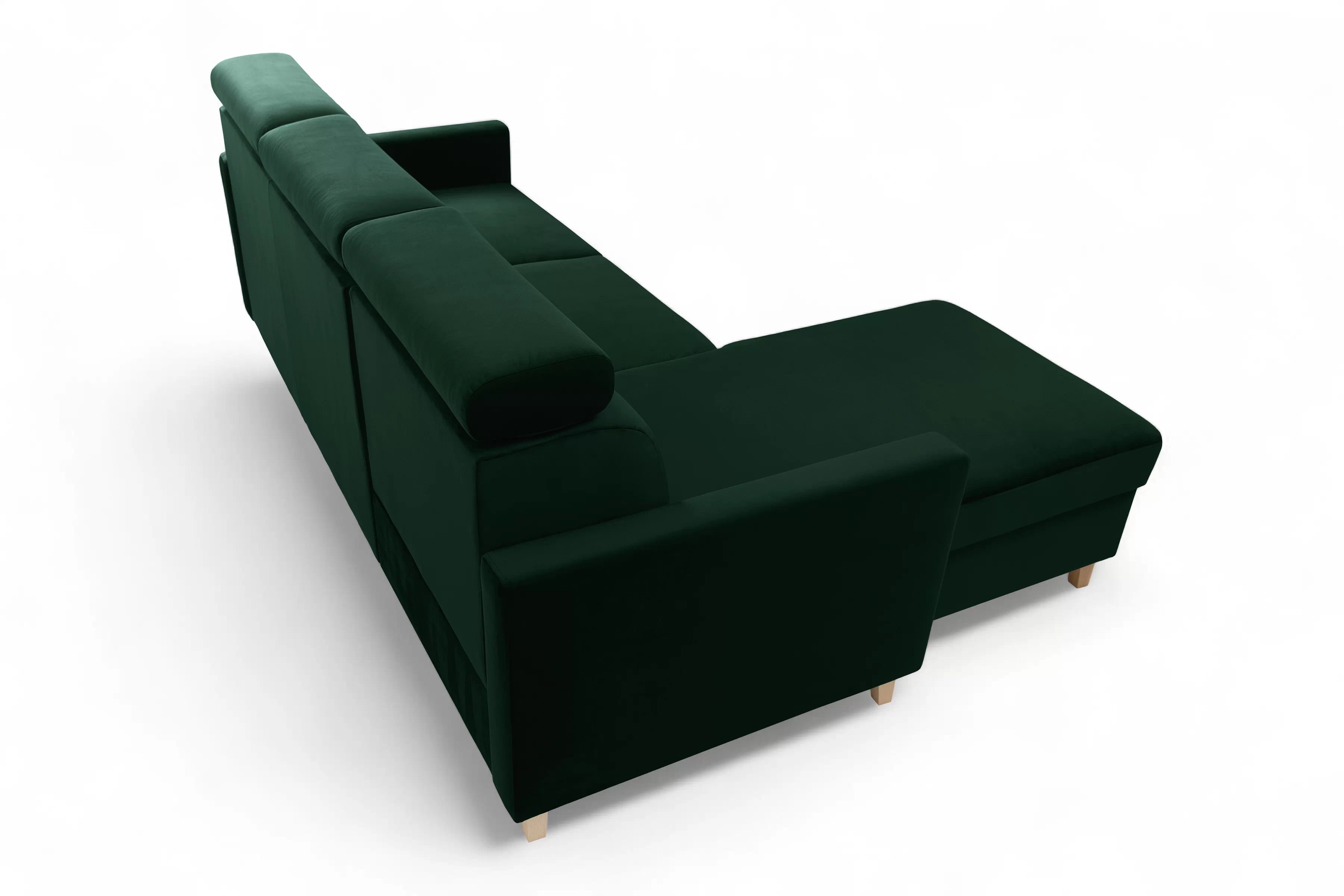 Rohová sedačka Vario s rozkladom univerzálna pravá/ľavá - zelený zamat Bluvel 78 Rohová sedacia súprava Vario s funkciou spánku uniwersalny prawo/Ľavá strana - Zelený velúr Bluvel 78