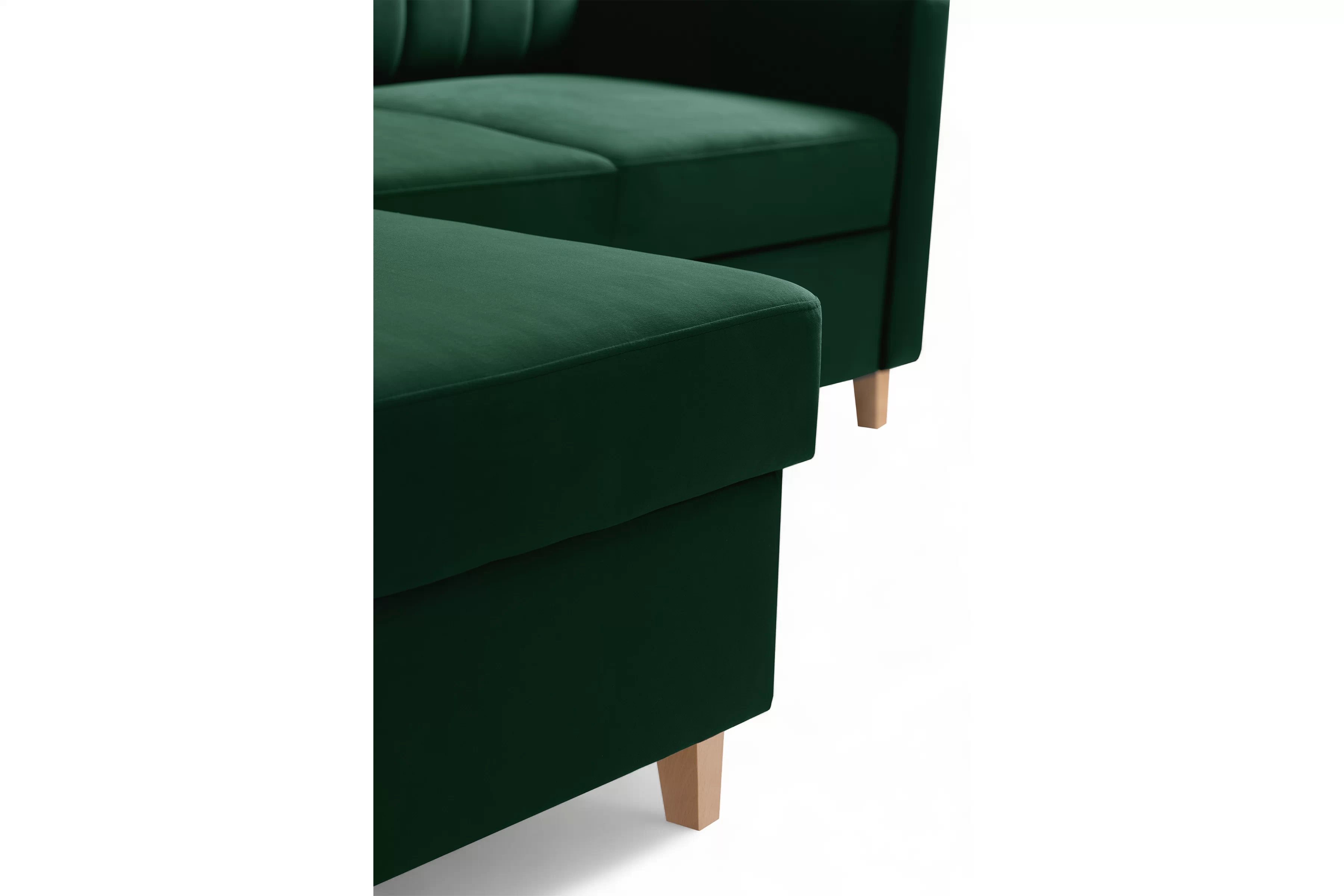 Rohová sedačka Vario s rozkladom univerzálna pravá/ľavá - zelený zamat Bluvel 78 Rohová sedacia súprava Vario s funkciou spánku uniwersalny prawo/Ľavá strana - Zelený velúr Bluvel 78