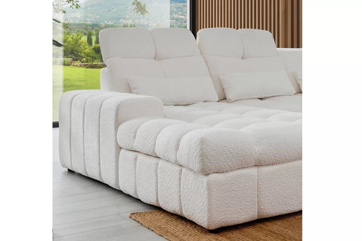 Elektrický rozkládací rohový gauč Magnelio U II Rohová sedací souprava s elektricky výsuvným sedadlem i funkce spaní Magnelio U II 