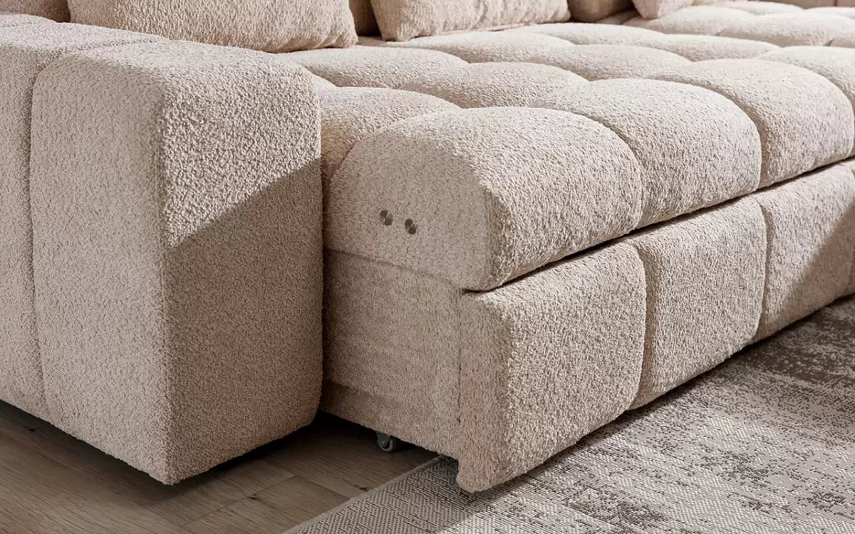 Rohová sedacia súprava Magnelio Mini elektrická s rozkladacou funkciou Rohová sedacia súprava s elektricky výsuvným sedákem i i funkcia spania Magnelio Mini 