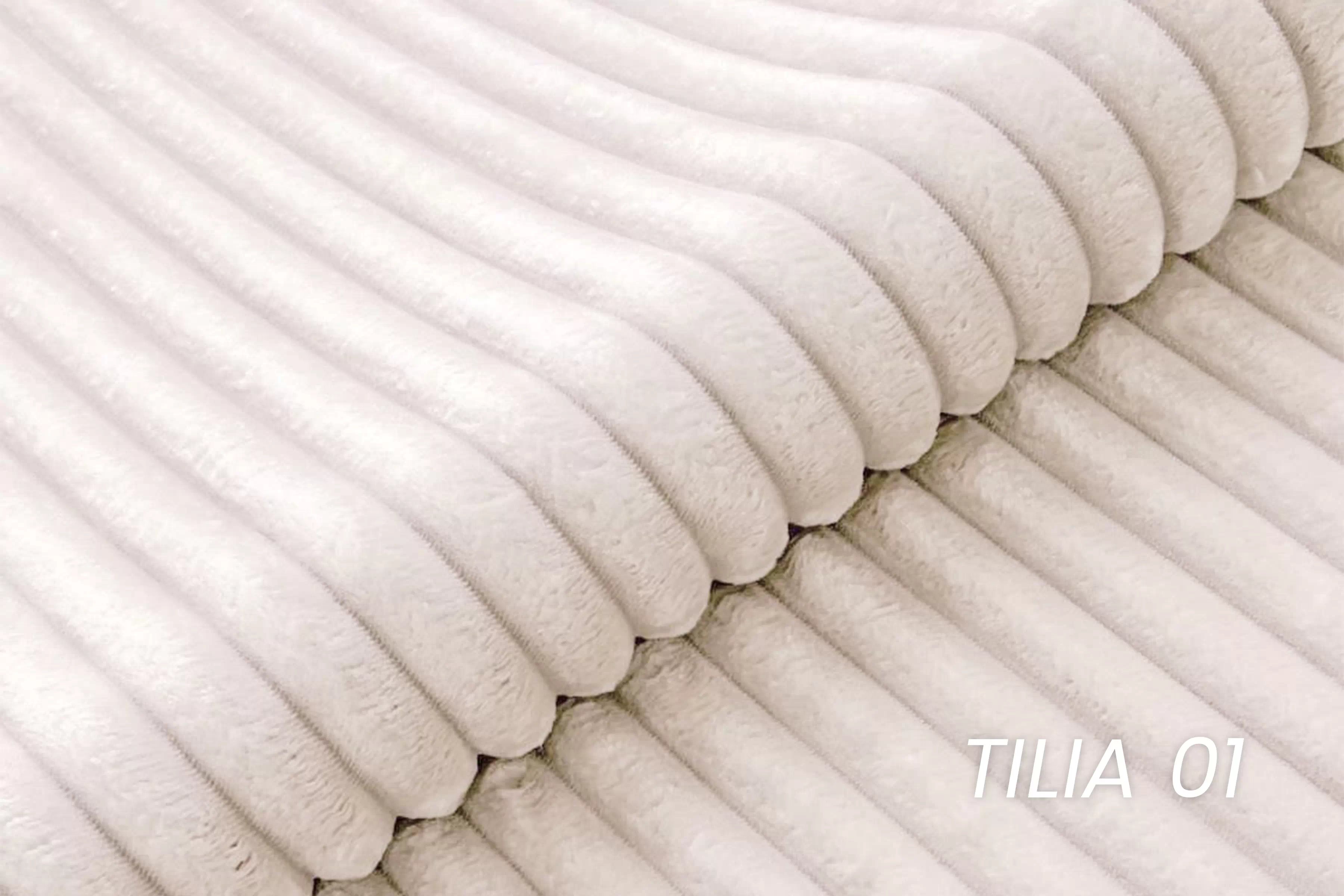 Rohová sedací souprava Taloria Mini levá - béžový plyš Tilia 01 / černé nožky Rohová sedací souprava z elektricky wysuwanym sedadlem Taloria Mini levá - béžová plusz Tilia 01, Nohy černá