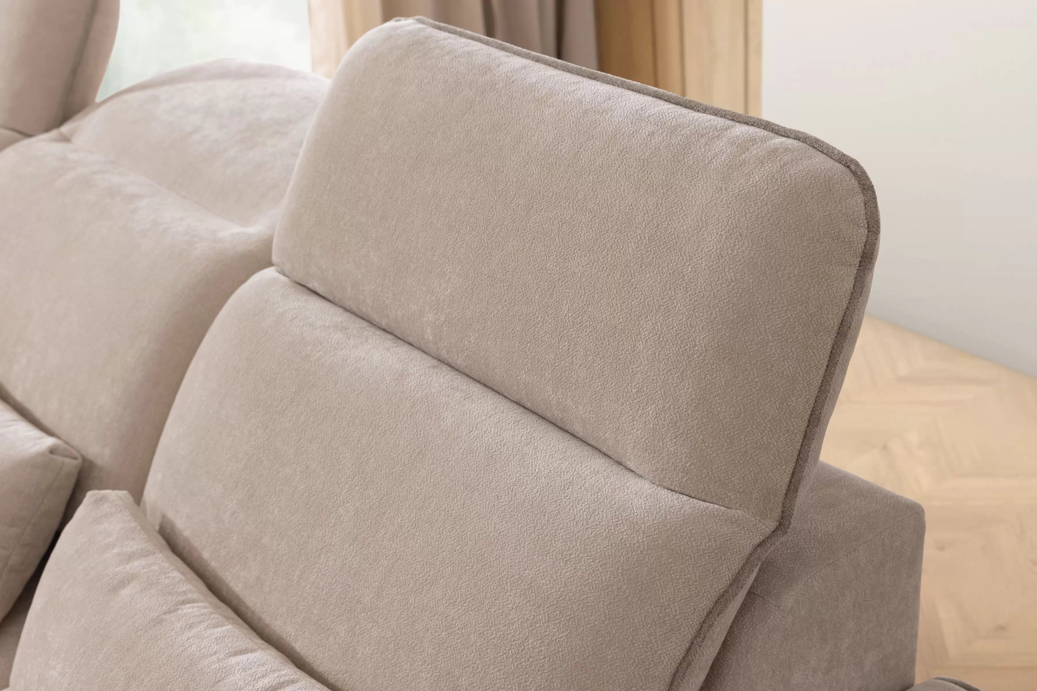 Rohová pohovka Tulia Mini s elektricky výsuvným sedákem Rohová sedací souprava z elektricky wysuwanym sedadlem Tulia Mini