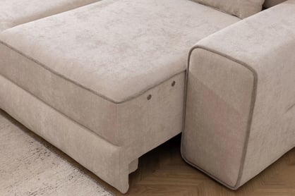 Rohová pohovka Tulia Mini s elektricky výsuvným sedákem Rohová sedací souprava z elektricky wysuwanym sedadlem Tulia Mini