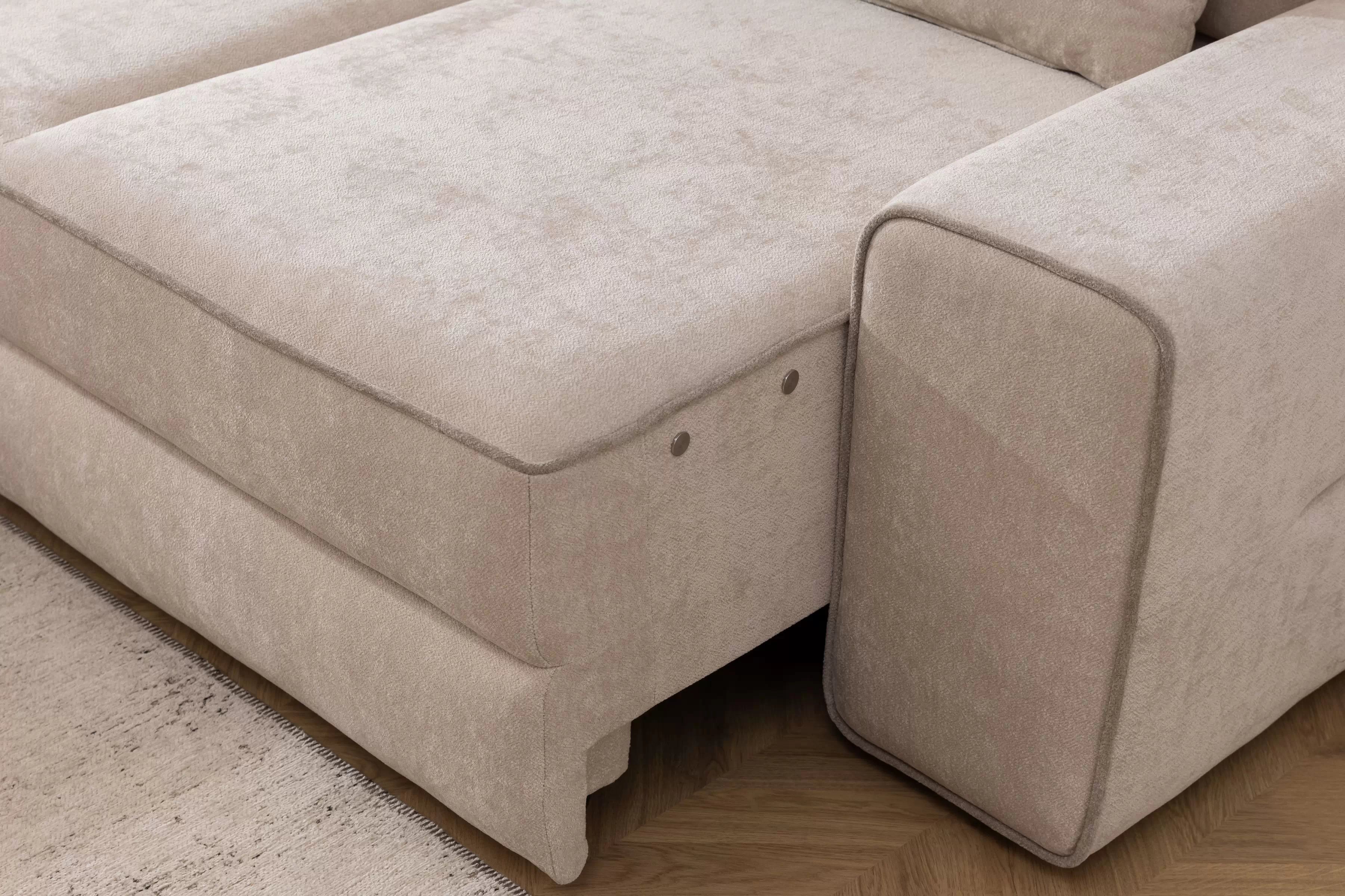 Rohová pohovka Tulia Mini s elektricky výsuvným sedákem Rohová sedací souprava z elektricky wysuwanym sedadlem Tulia Mini