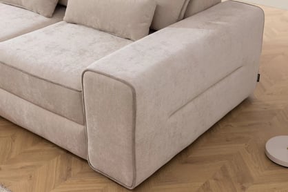 Rohová pohovka Tulia Mini s elektricky výsuvným sedákem Rohová sedací souprava z elektricky wysuwanym sedadlem Tulia Mini