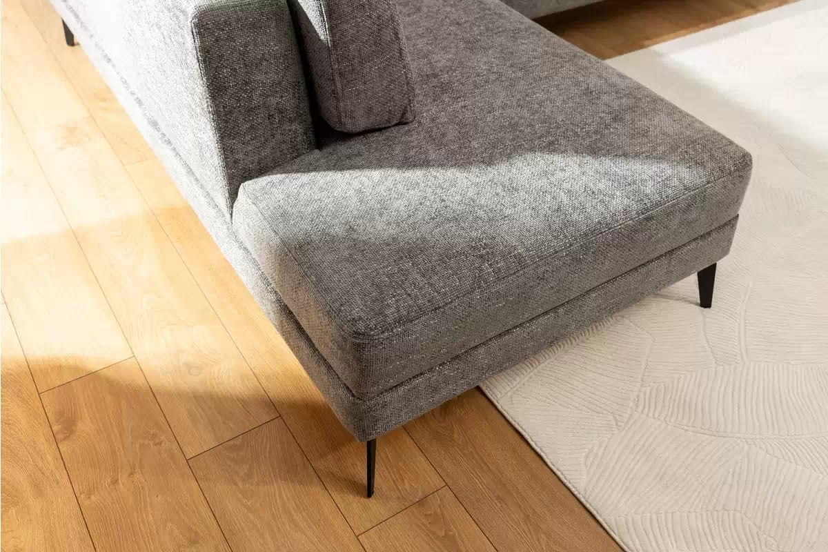 Rohová sedacia súprava Elentio L ľavá s funkciou spania - sivá tkanina Magni 206.13 Rohová sedacia súprava s funkciou spania Elentio L Ľavý - šedá plecionka Magni 206.13