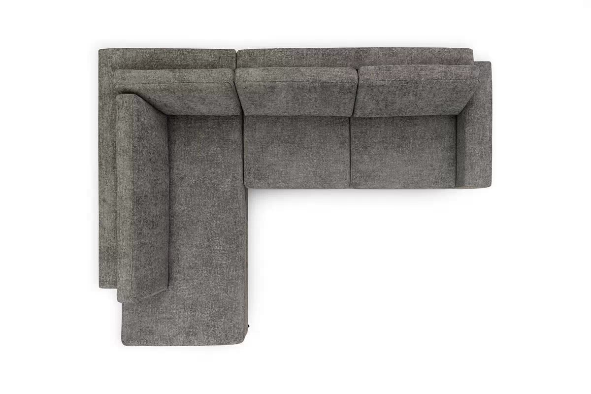 Rohová sedacia súprava Elentio L ľavá s funkciou spania - sivá tkanina Magni 206.13 Rohová sedacia súprava s funkciou spania Elentio L Ľavý - šedá plecionka Magni 206.13