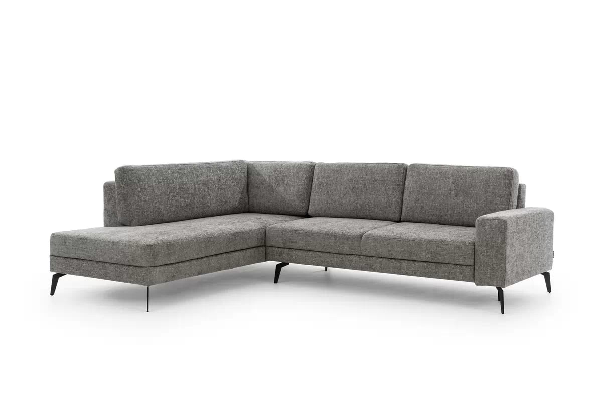 Rohová sedacia súprava Elentio L ľavá s funkciou spania - sivá tkanina Magni 206.13 Rohová sedacia súprava s funkciou spania Elentio L Ľavý - šedá plecionka Magni 206.13