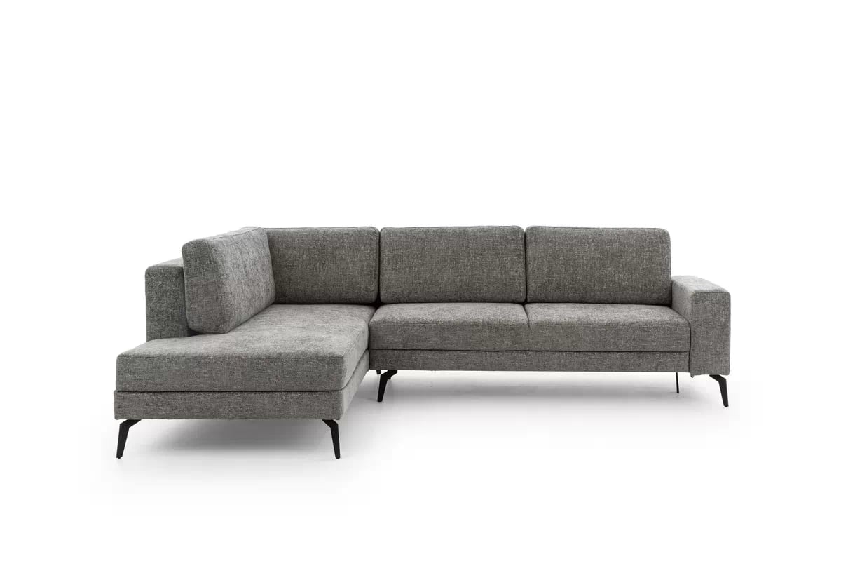 Rohová sedacia súprava Elentio L ľavá s funkciou spania - sivá tkanina Magni 206.13 Rohová sedacia súprava s funkciou spania Elentio L Ľavý - šedá plecionka Magni 206.13
