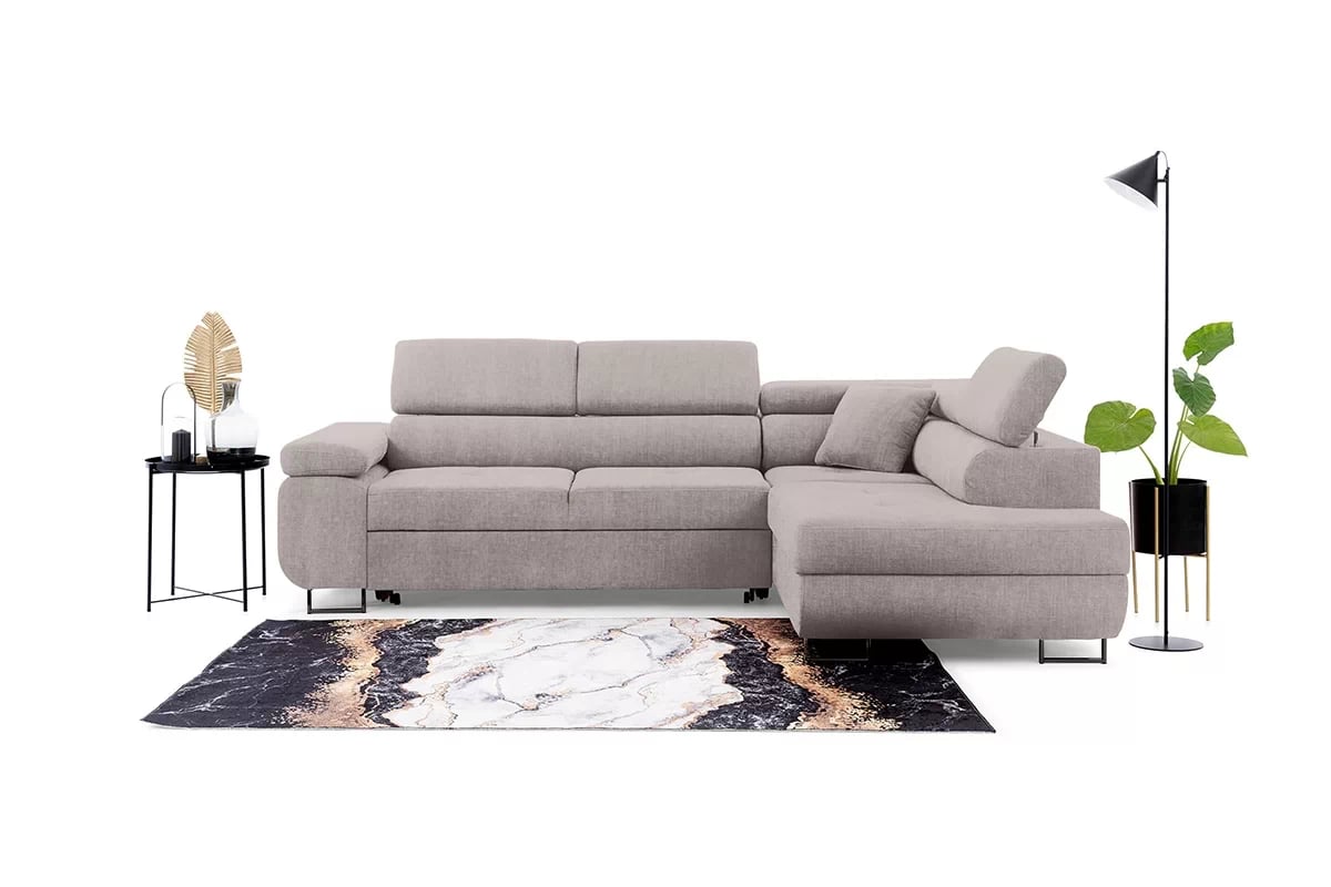 Rozkládací rohová sedací souprava Annabelle L - černé nožky Rohová sedací souprava rozkládací Annabelle L / Nohy černá