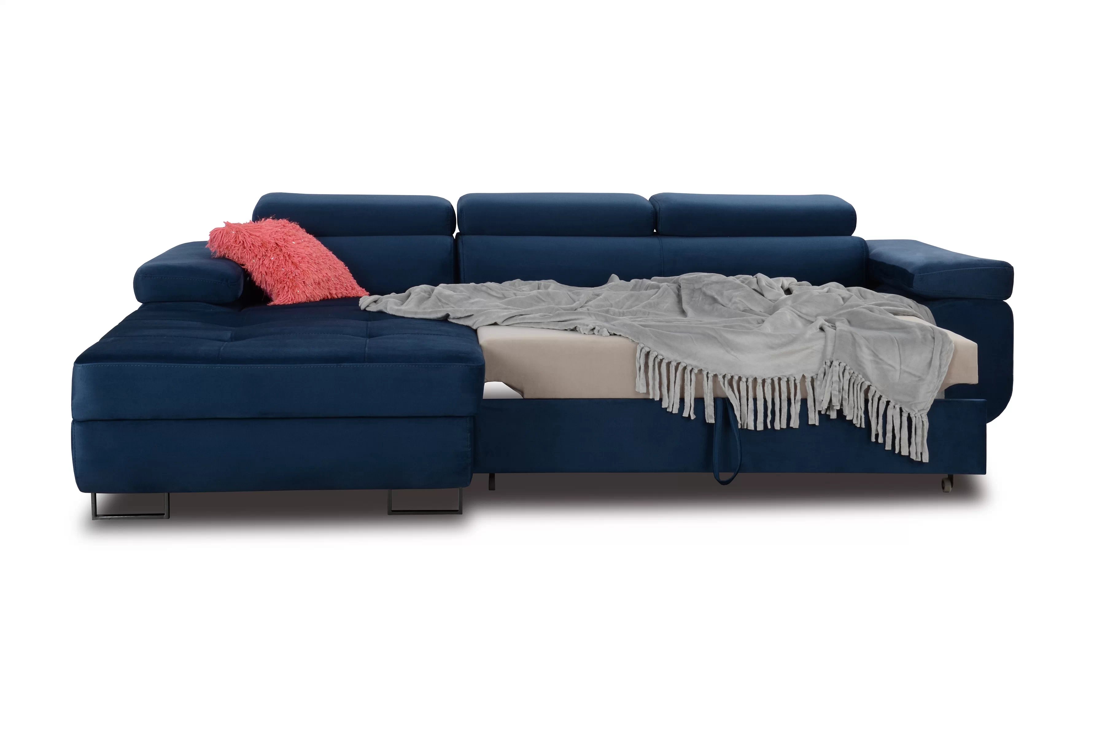 Rozkladacia rohová sedacia súprava Annabelle L II - čierne nožičky Rohová sedacia súprava s funkciou spania Annabelle L II / čierny nožičky