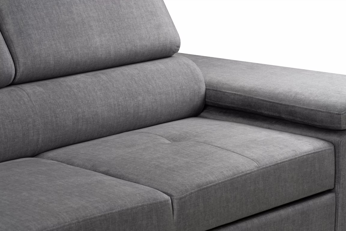 Annabelle L sarokkanapé, bal oldali, kinyitható - szürke Vogue 14 velúr Naroznik z funkcja spania Annabelle L bal oldali - szürke Velúr hidrofob Vogue 14 - Oferta Limitowana
