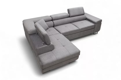 Annabelle L sarokkanapé, bal oldali, kinyitható - szürke Vogue 14 velúr Naroznik z funkcja spania Annabelle L bal oldali - szürke Velúr hidrofob Vogue 14 - Oferta Limitowana