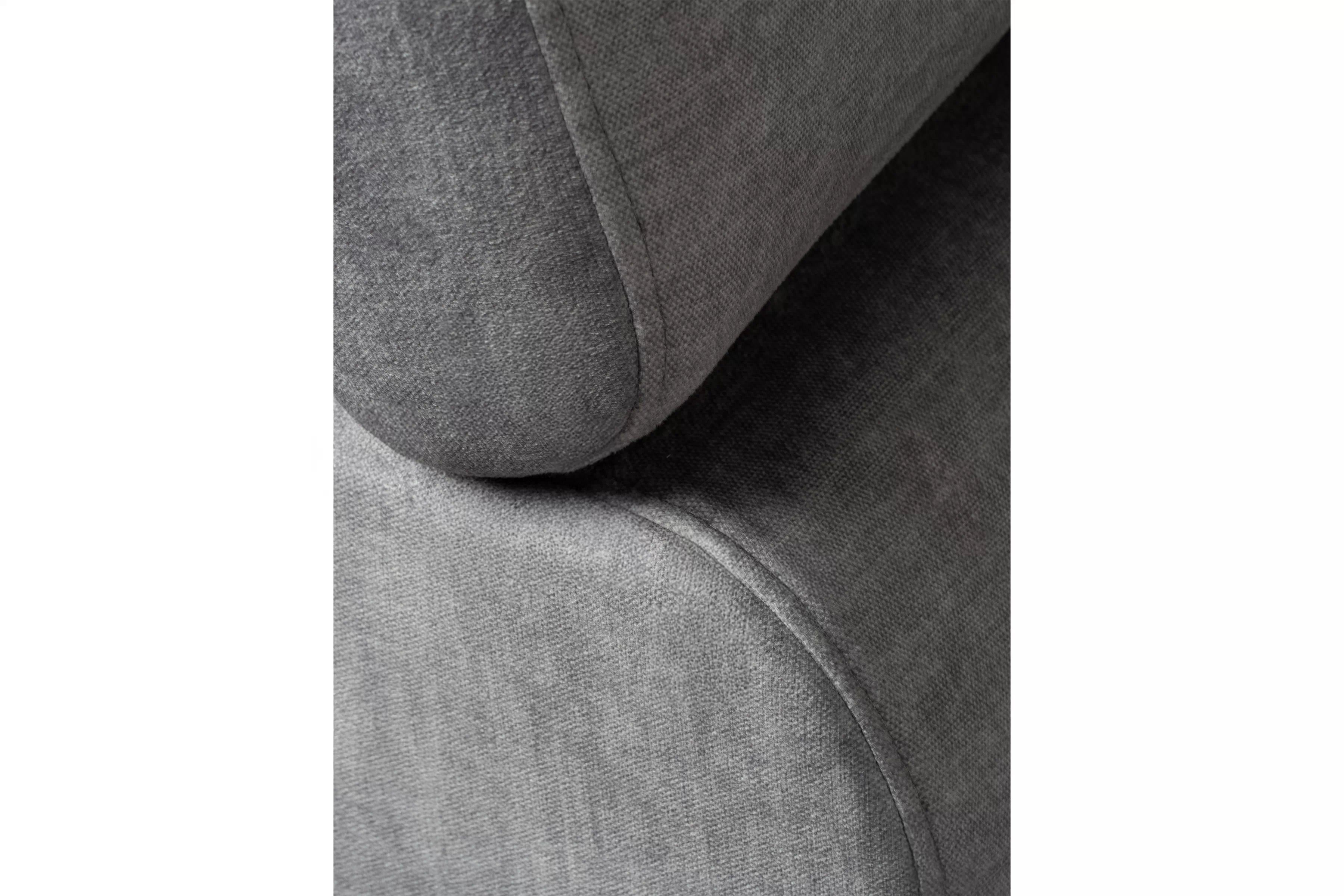 Rozkladacia rohová sedacia súprava Annabelle L ľavá - sivý velúr Vogue 14 / čierne nožičky Rohová sedacia súprava s funkciou spánku Annabelle L Ľavá strana - šedý velúr Vogue 14 / nožičky čierny