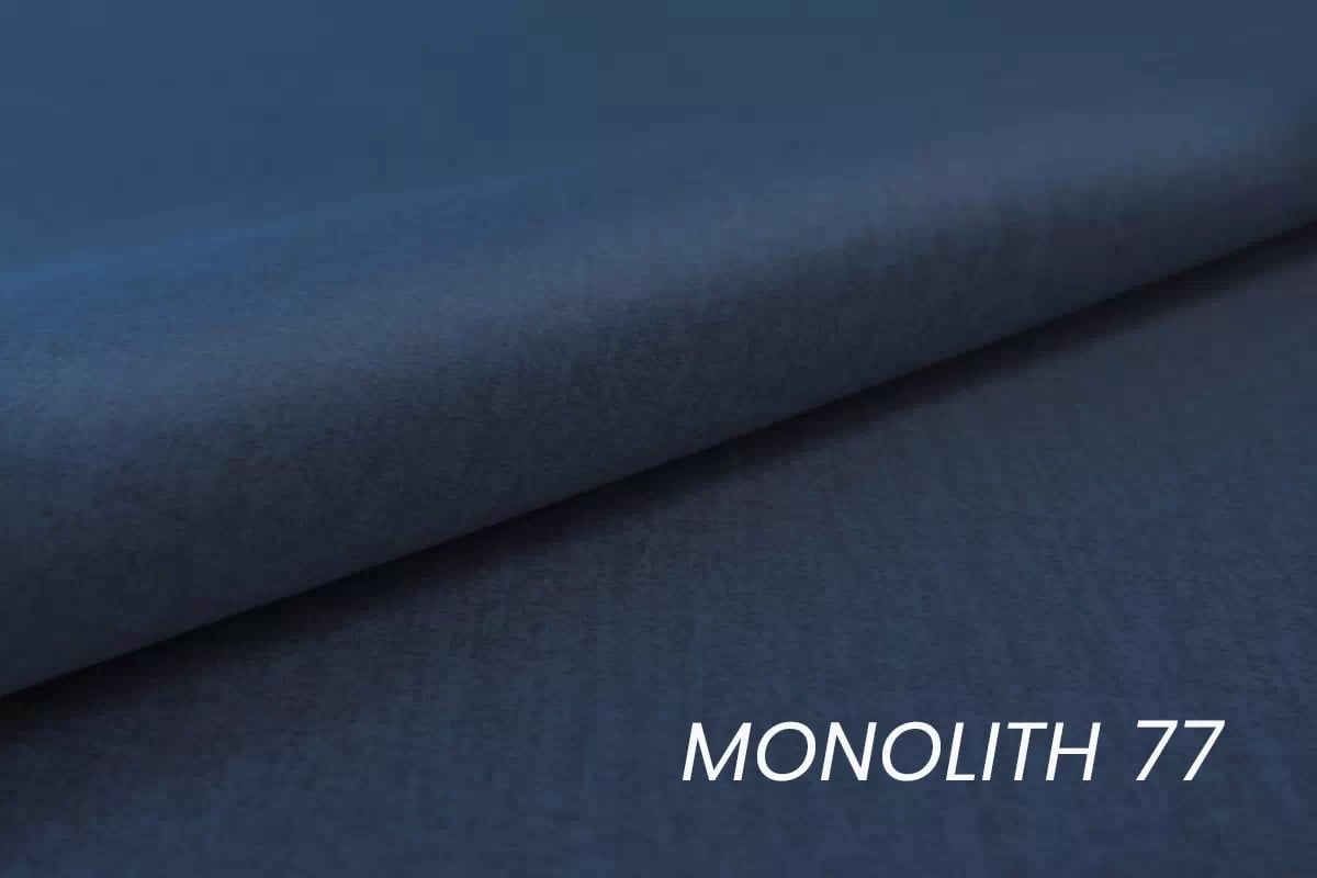 Rozkladacia rohová sedacia súprava Annabelle L ľavá - tmavomodrý Monolith 77 / chrómové nožičky  Rohová sedacia súprava s funkciou spania Annabelle Ľavá strana - granátová zamat hydrofobowy Monolith 77