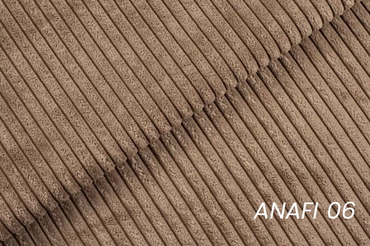 Rozkládací rohová sedací souprava Barcelia Mini - hnědá Anafi 06 / snadno čistitelná / univerzální strana Rohová sedací souprava rozkládací Barcelia Mini - hnědá manšestr latwoczyszczacy Anafi 06