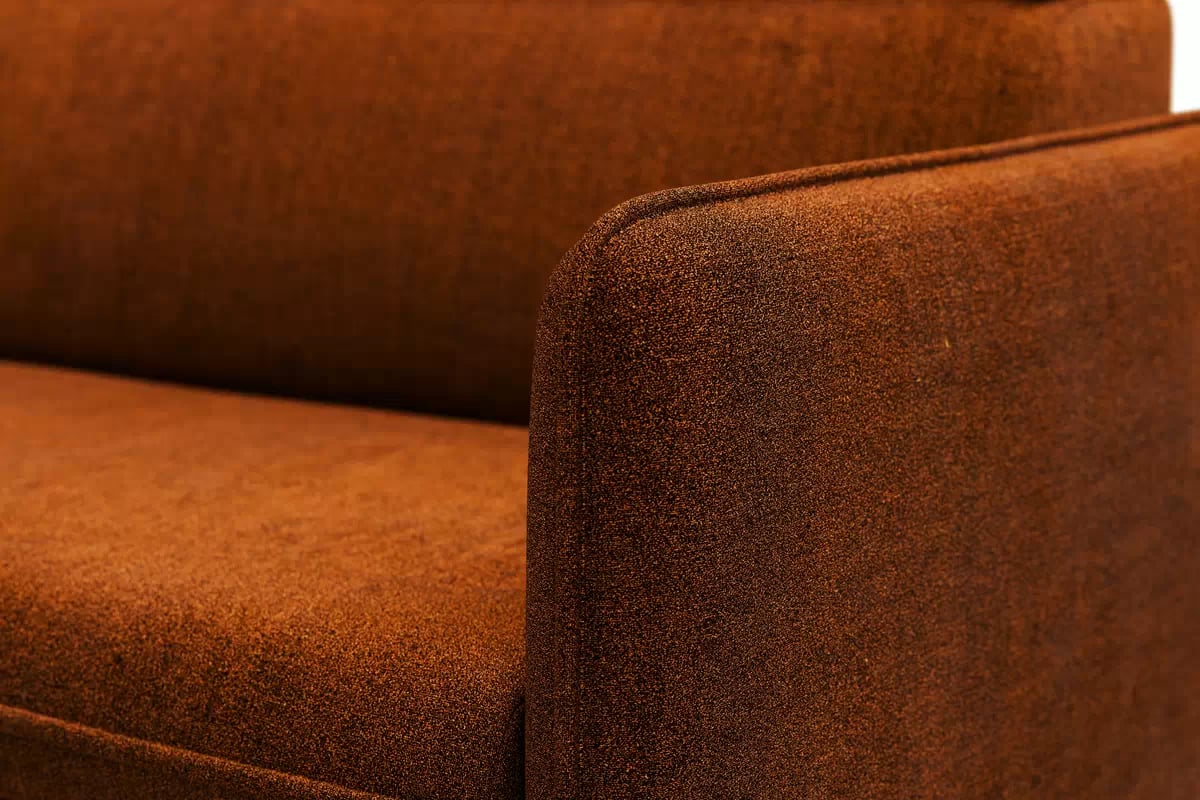 Rozkládací rohová sedací souprava Barcelia Mini univerzální - cihlová Enjoy New 39 Rohová sedací souprava s funkcí spaní Barcelia Mini - ruda potahová látka hydrofobowa Enjoy New 39