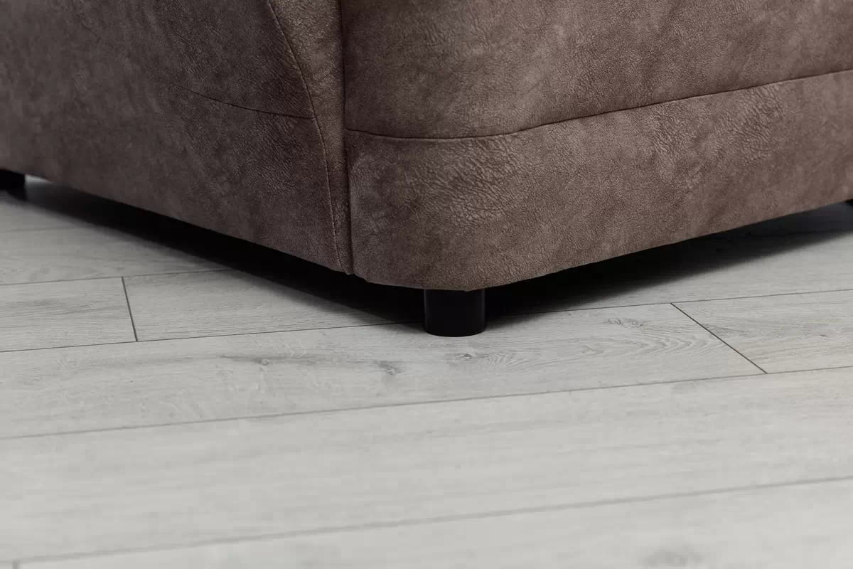 Rozkládací rohová sedací souprava Belluno Mini levá - hnědá Forever 63 Hnědá Rohová sedací souprava s plastovými nohami