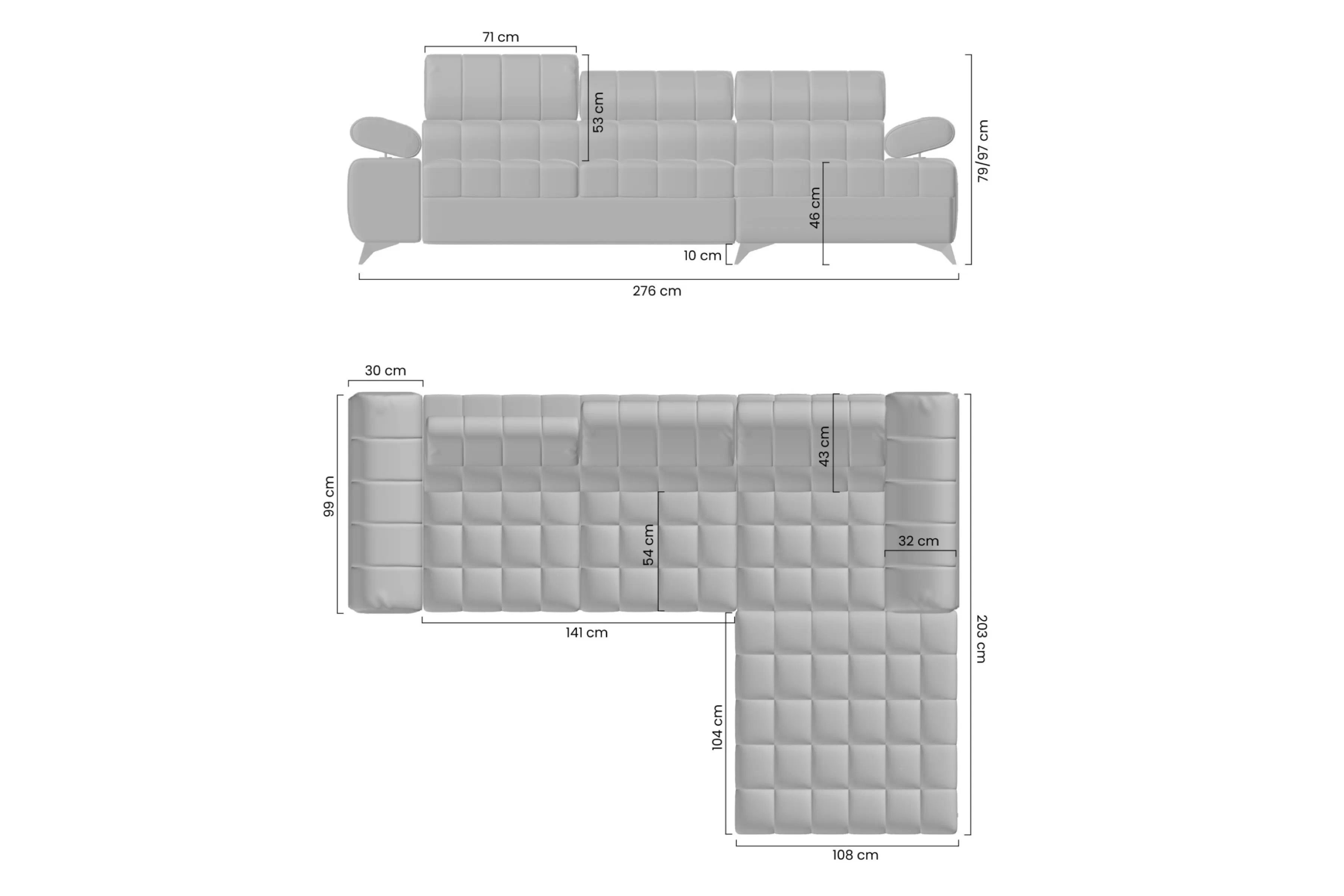 Rozkladacia rohová sedačka do obývacej izby Dragonis L II Rohová sedacia súprava s funkciou spánku Dragonis L II