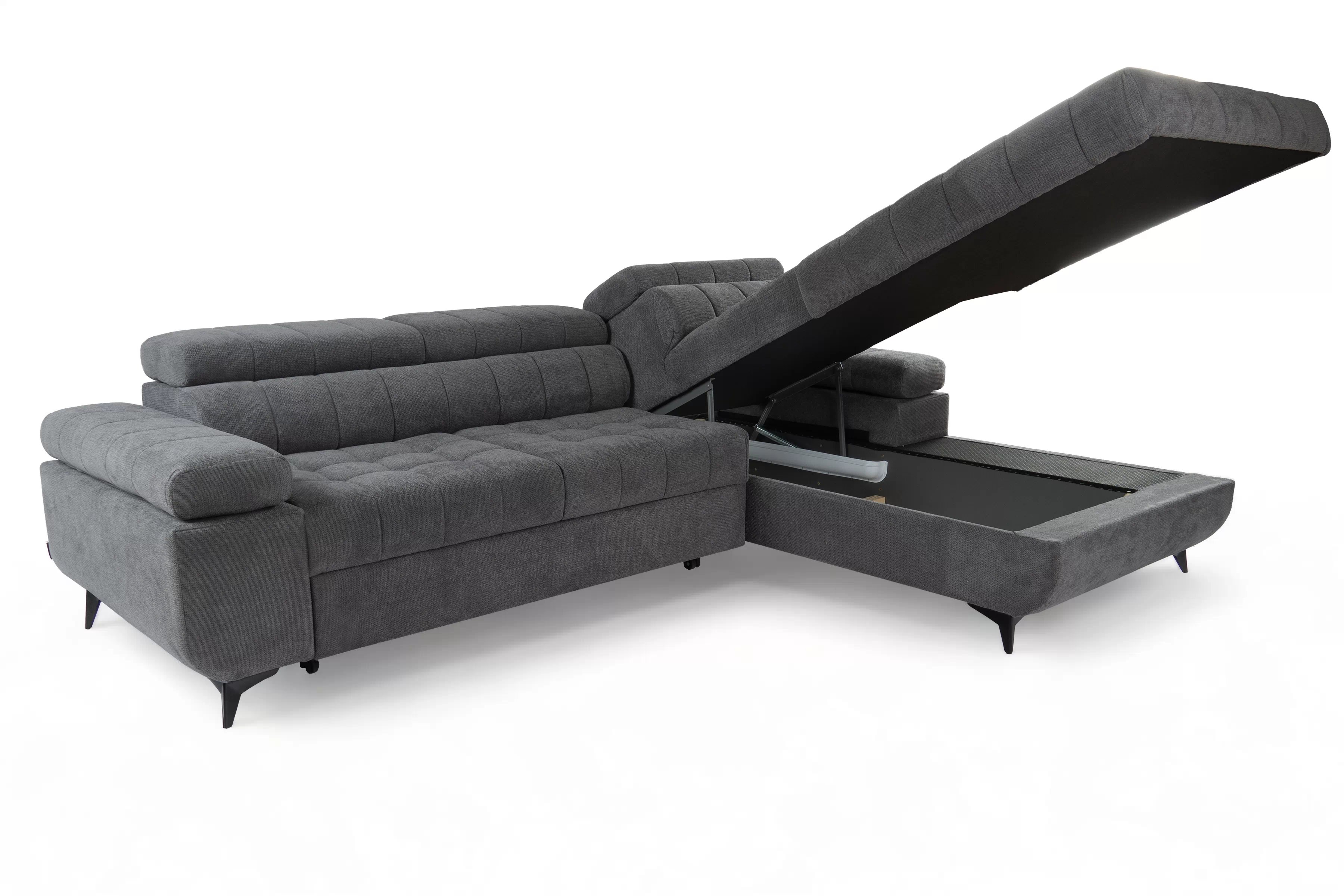 Rozkladacia rohová sedačka do obývacej izby Dragonis L II Rohová sedacia súprava s funkciou spánku Dragonis L II