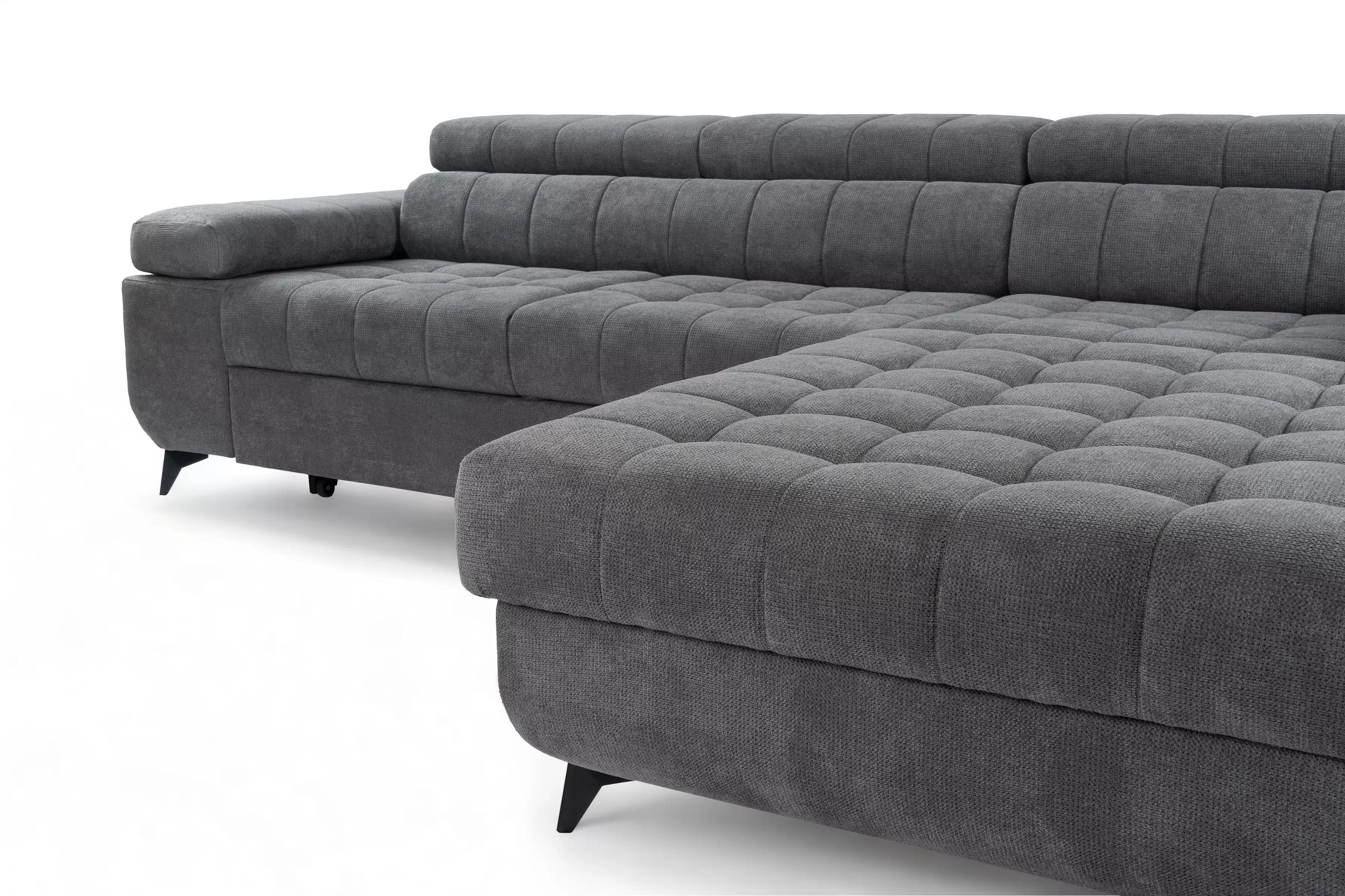 Rozkladacia rohová sedačka do obývacej izby Dragonis L II Rohová sedacia súprava s funkciou spánku Dragonis L II