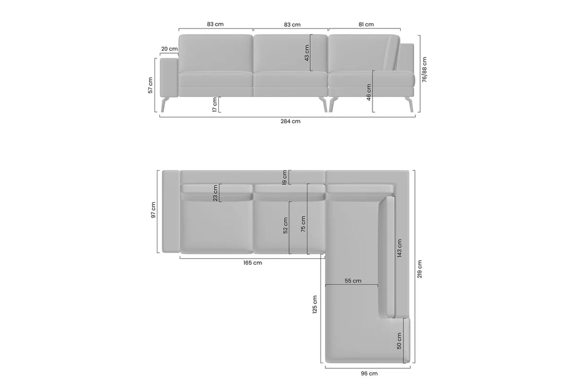 Rozkládací rohová sedací souprava Elentio L pravá - modrá Find Me 18 - výprodej Rohová sedací souprava rozkládací Elentio L pravý - modrá šenil Find me 18