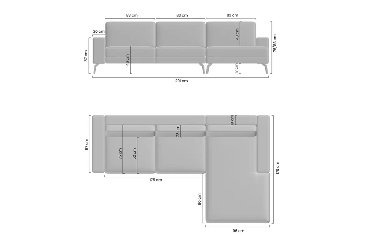 Rozkladacia rohová sedacia súprava Elentio Mini Rohová sedacia súprava s funkciou spania Elentio Mini 