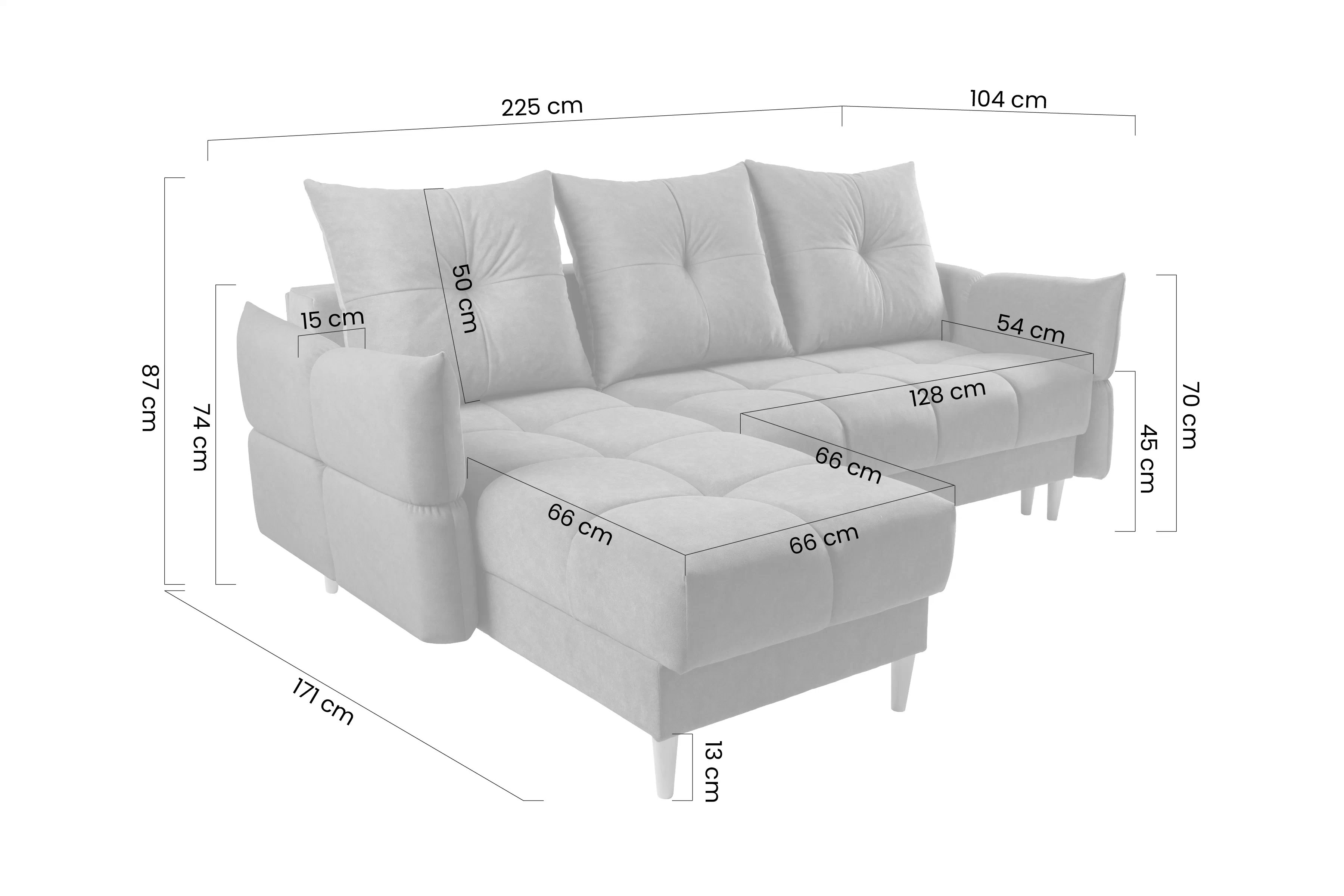Rozkládací rohová sedací souprava Fitelia Rohová sedací souprava rozkládací Fitelia 
