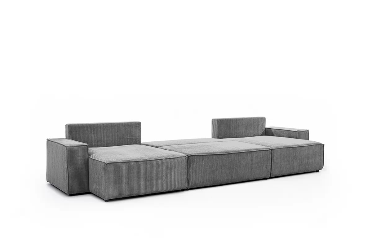 Rozkladacia rohová sedacia súprava Flabio U II - šedý menčester Lincoln 90 Rohová sedacia súprava s funkciou spania Flabio U II - šedý MENČESTER ľahkočistiaci Anafi 2 