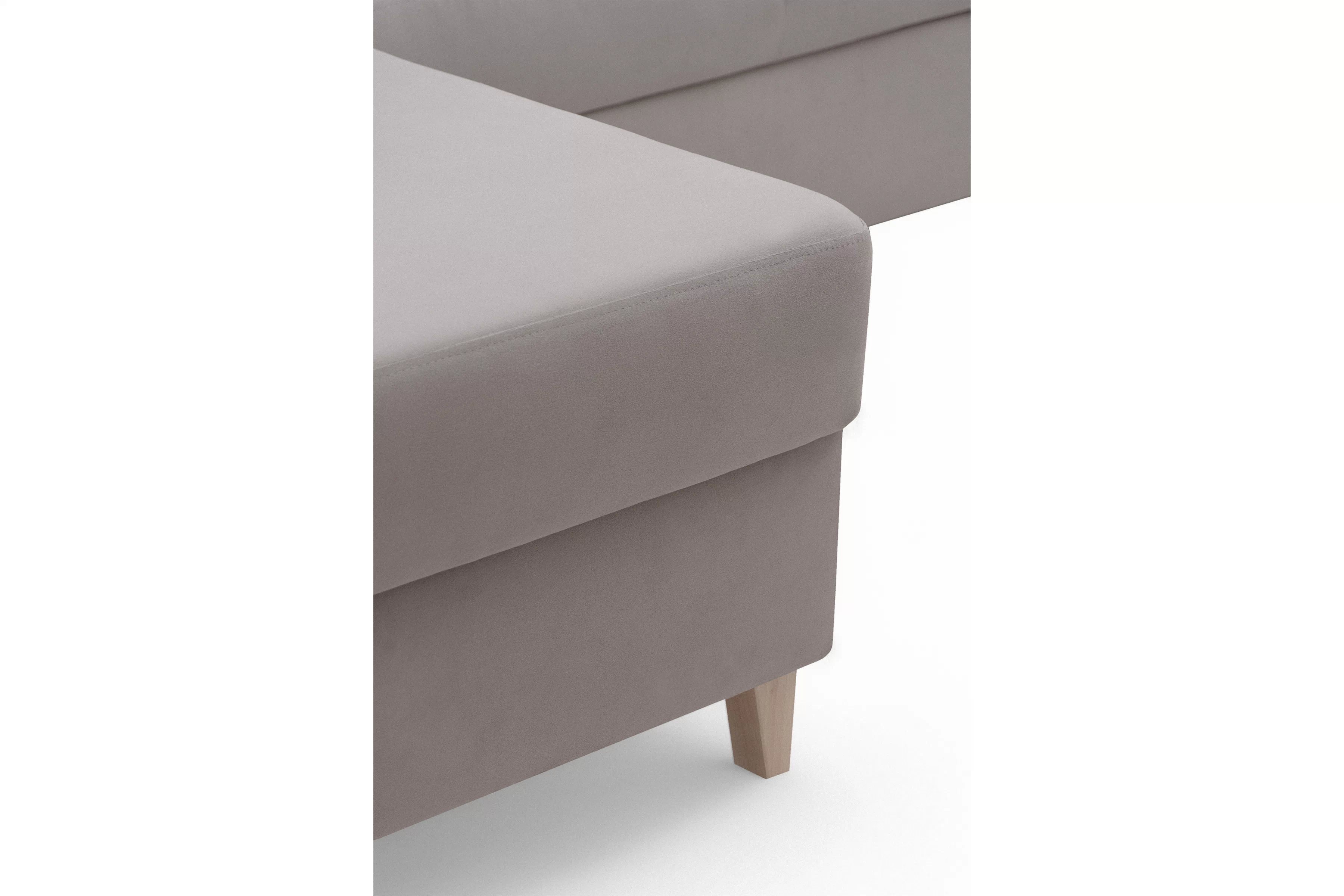 Rohová sedačka Laksaro s rozkladom ľavostranná - tmavý béžový zamat Jasmine 25 Rohová sedacia súprava s funkciou spánku Laksaro Ľavá strana - jasno Hnedý velúr Jasmine 25