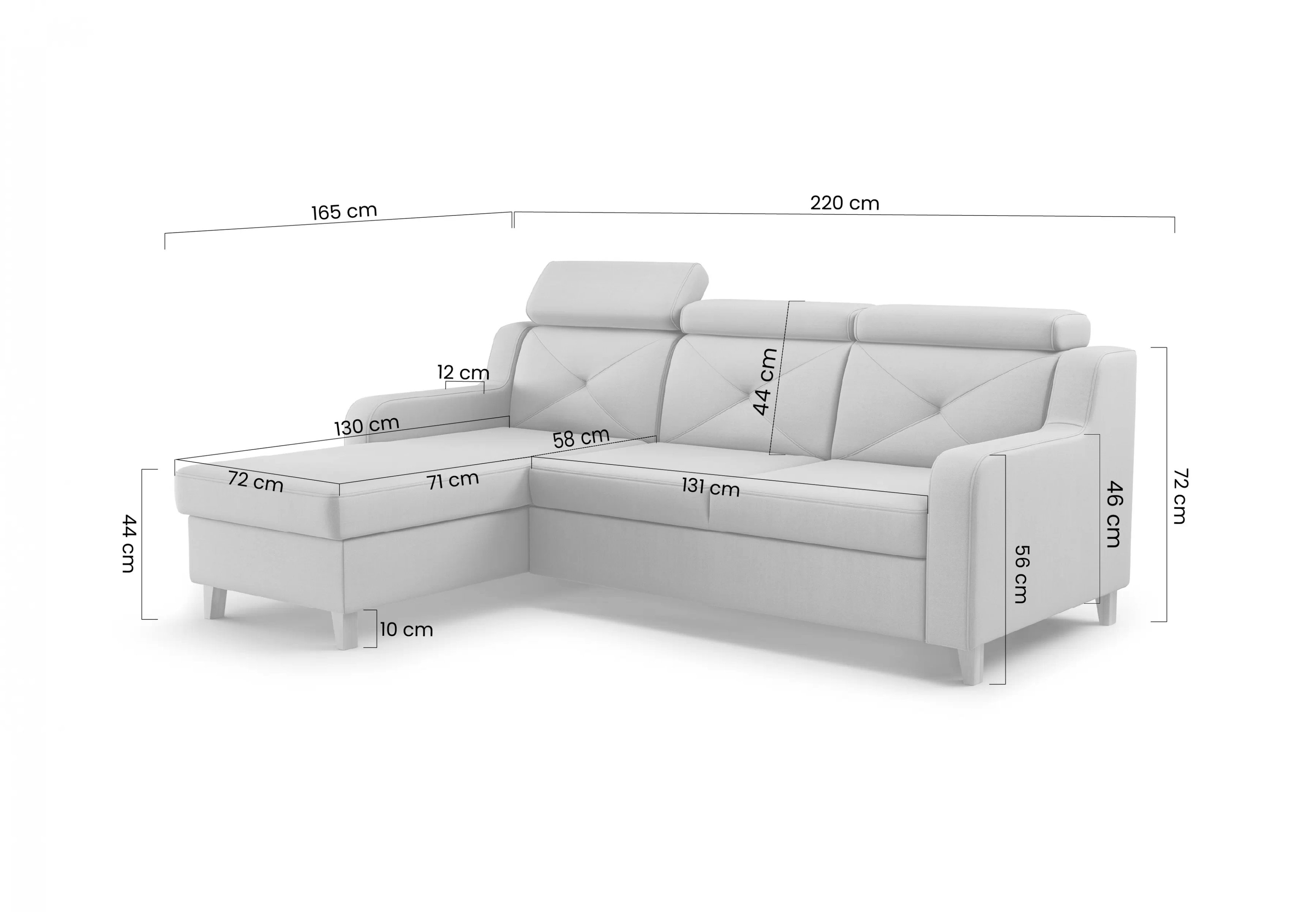 Rohová pohovka Laksaro s rozkladem levostranná - šedý samet Jasmine 96 Rohová sedací souprava rozkládací Laksaro levá - šedá samet Trinity 15