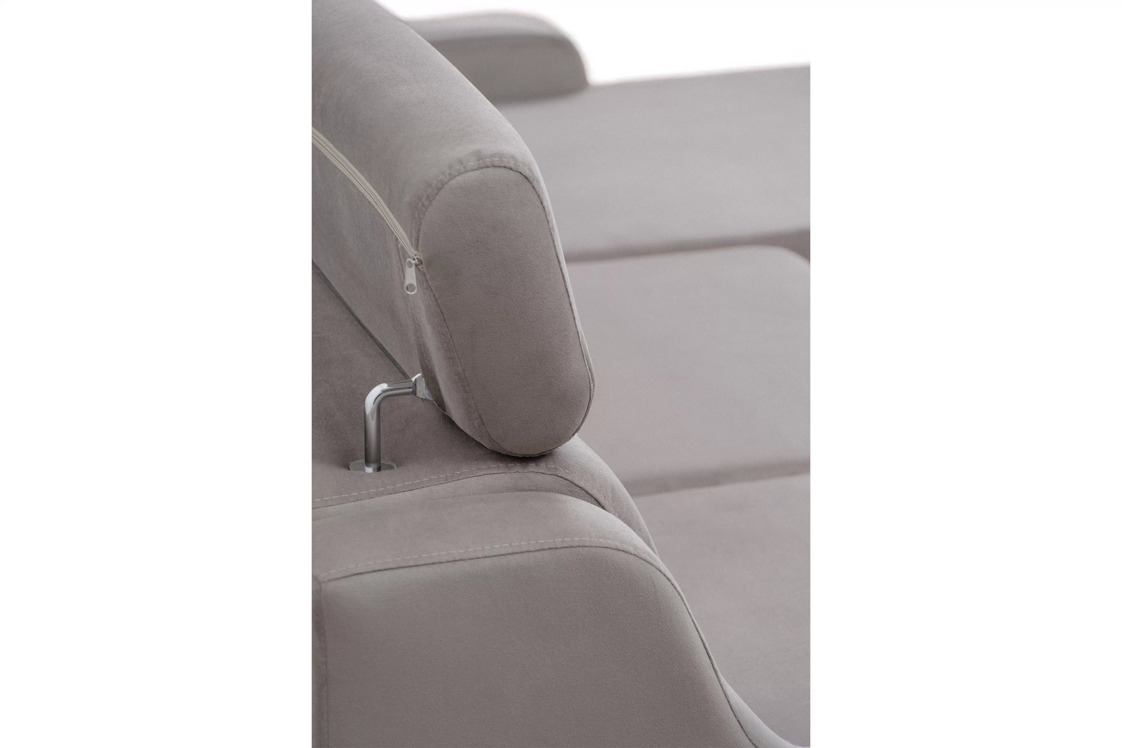 Rohová sedačka Laksaro s rozkladom pravostranná - tmavobéžový zamat Jasmine 25 Rohová sedacia súprava s funkciou spánku Laksaro pravá strana - jasno Hnedý velúr Jasmine 25