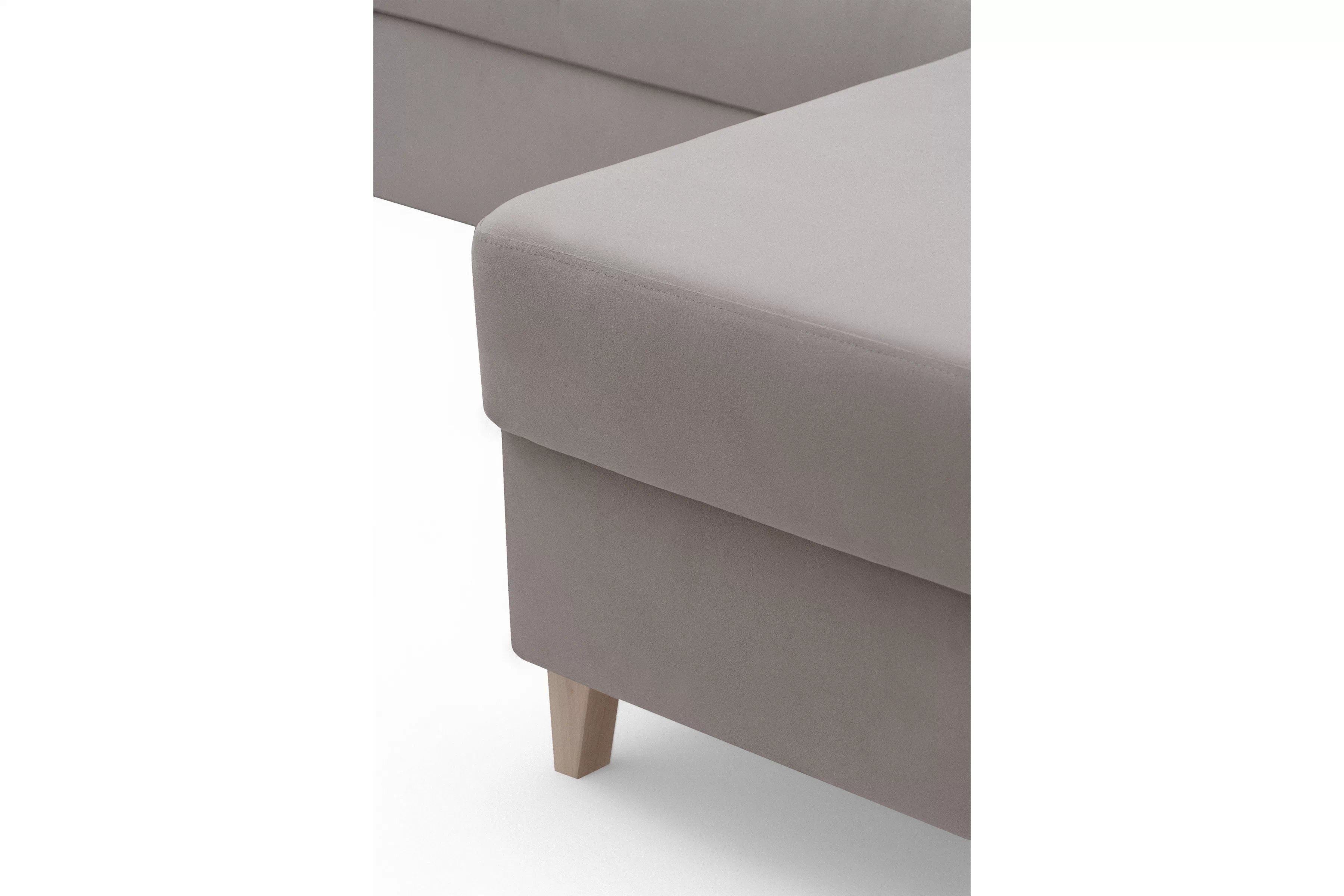 Rohová sedačka Laksaro s rozkladom pravostranná - tmavobéžový zamat Jasmine 25 Rohová sedacia súprava s funkciou spánku Laksaro pravá strana - jasno Hnedý velúr Jasmine 25