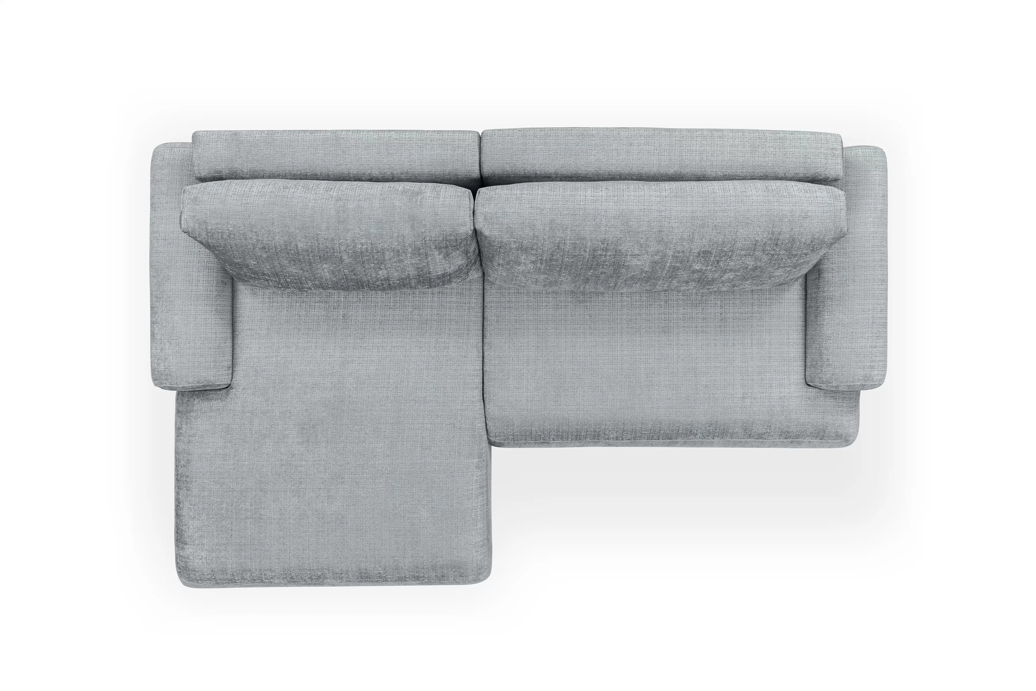 Rozkladacia rohová sedacia súprava Lotulis Mini ľavá - sivá žinylka Cremona 81 Rohová sedacia súprava s funkciou spánku Lotulis Mini Ľavá strana - Popolový šenil Cremona 81 