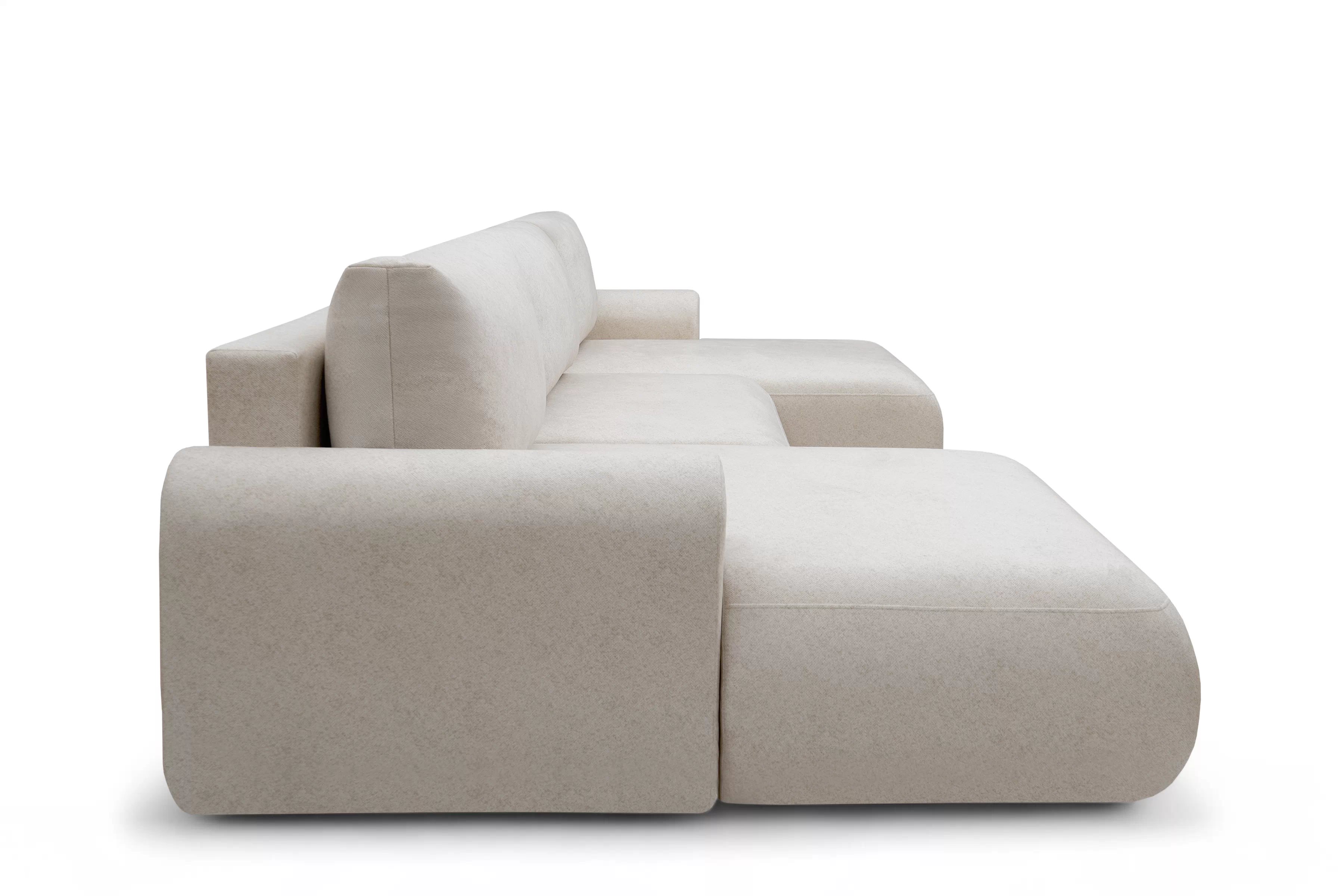 Rozkládací rohová sedací souprava Lotulis U - krémová Ado 1601 Rohová sedací souprava rozkládací Lotulis U - kremowa plecionka Ado 1601 