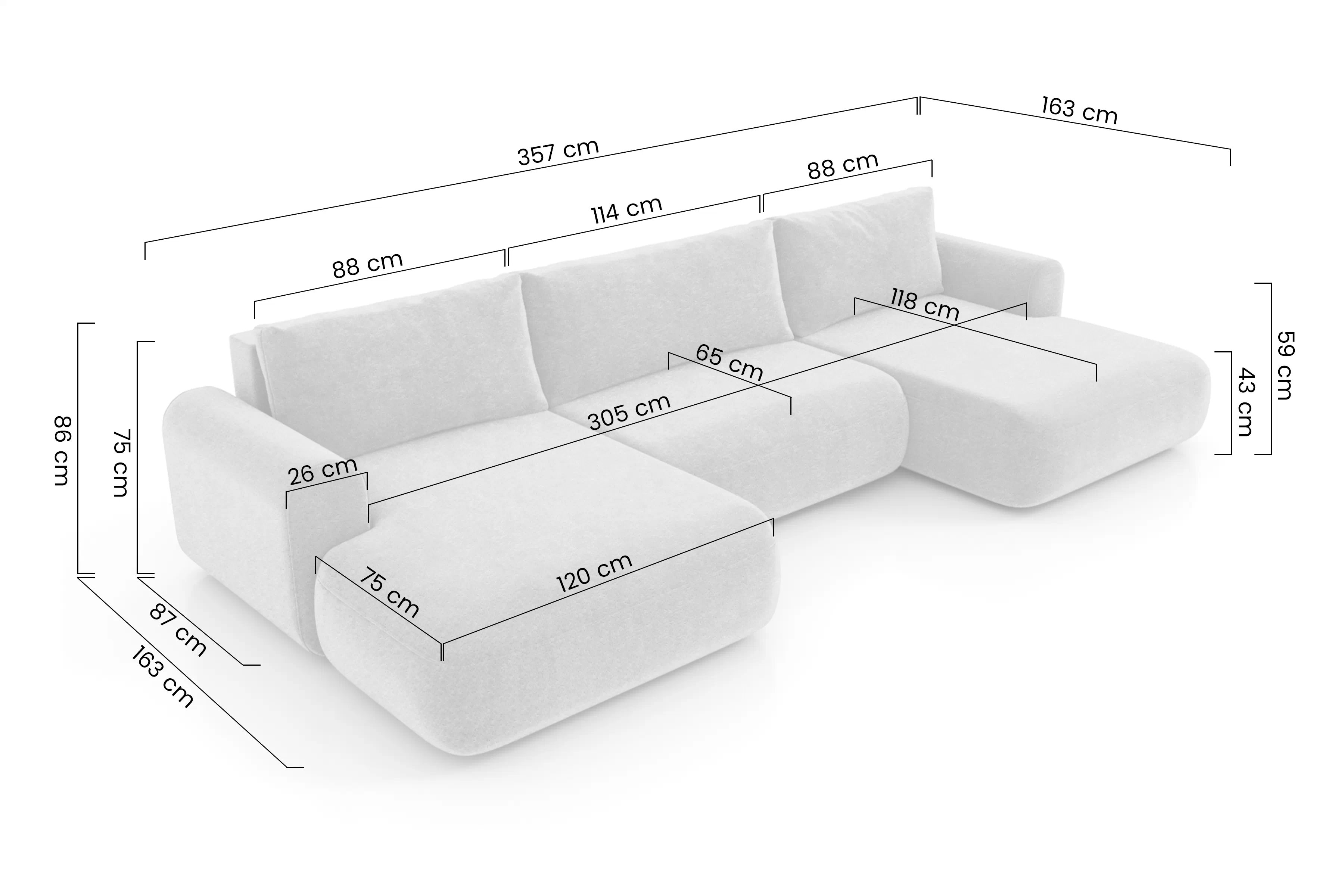 Rozkládací rohová sedací souprava Lotulis U - krémová Ado 1601 Rohová sedací souprava rozkládací Lotulis U - kremowa plecionka Ado 1601 