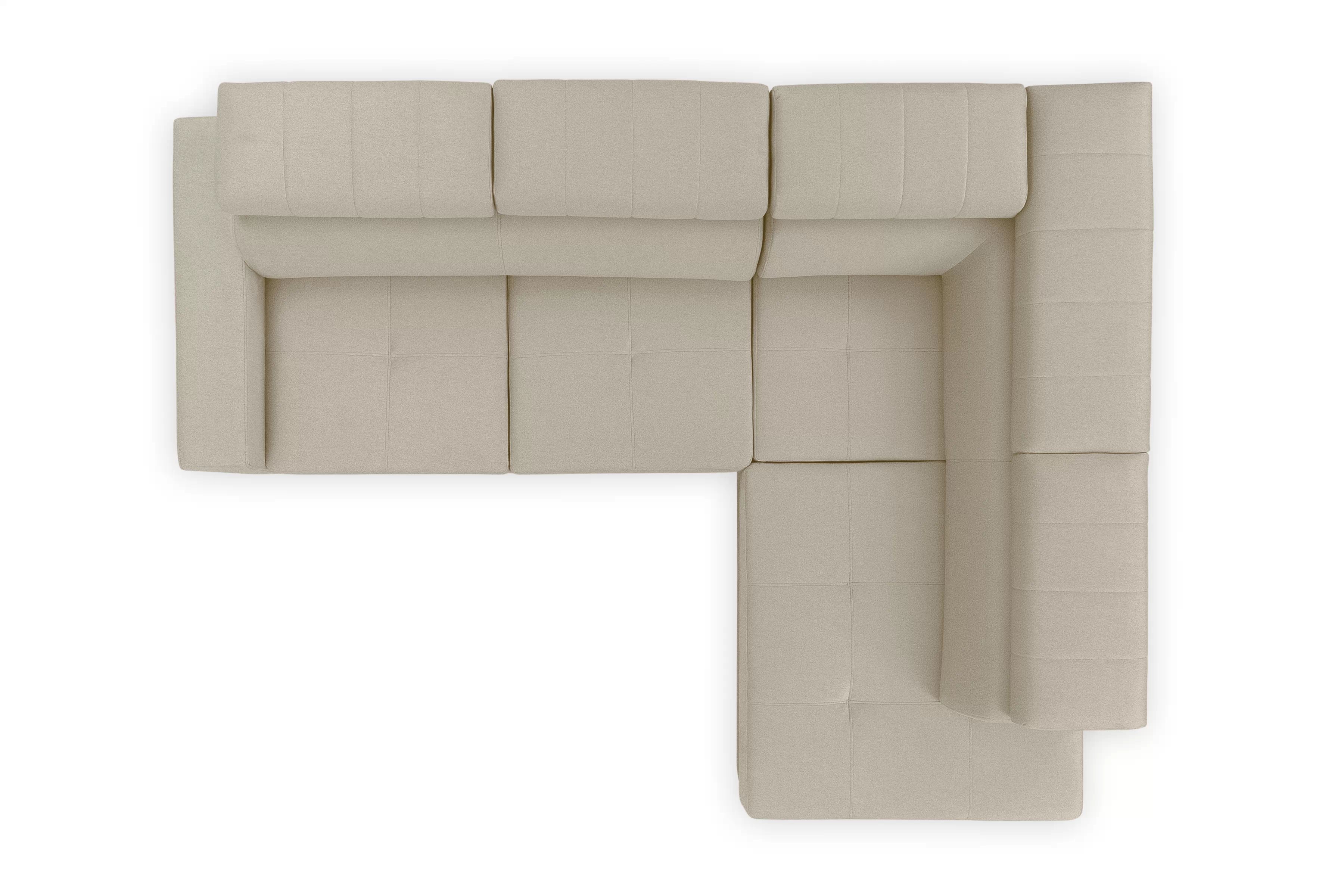 Rozkladacia rohová sedacia súprava Modeno L pravá - krémová pletenina Ado 1601 Rohová sedacia súprava s funkciou spánku Modeno L pravá strana - kremowa plecionka Ado 1601