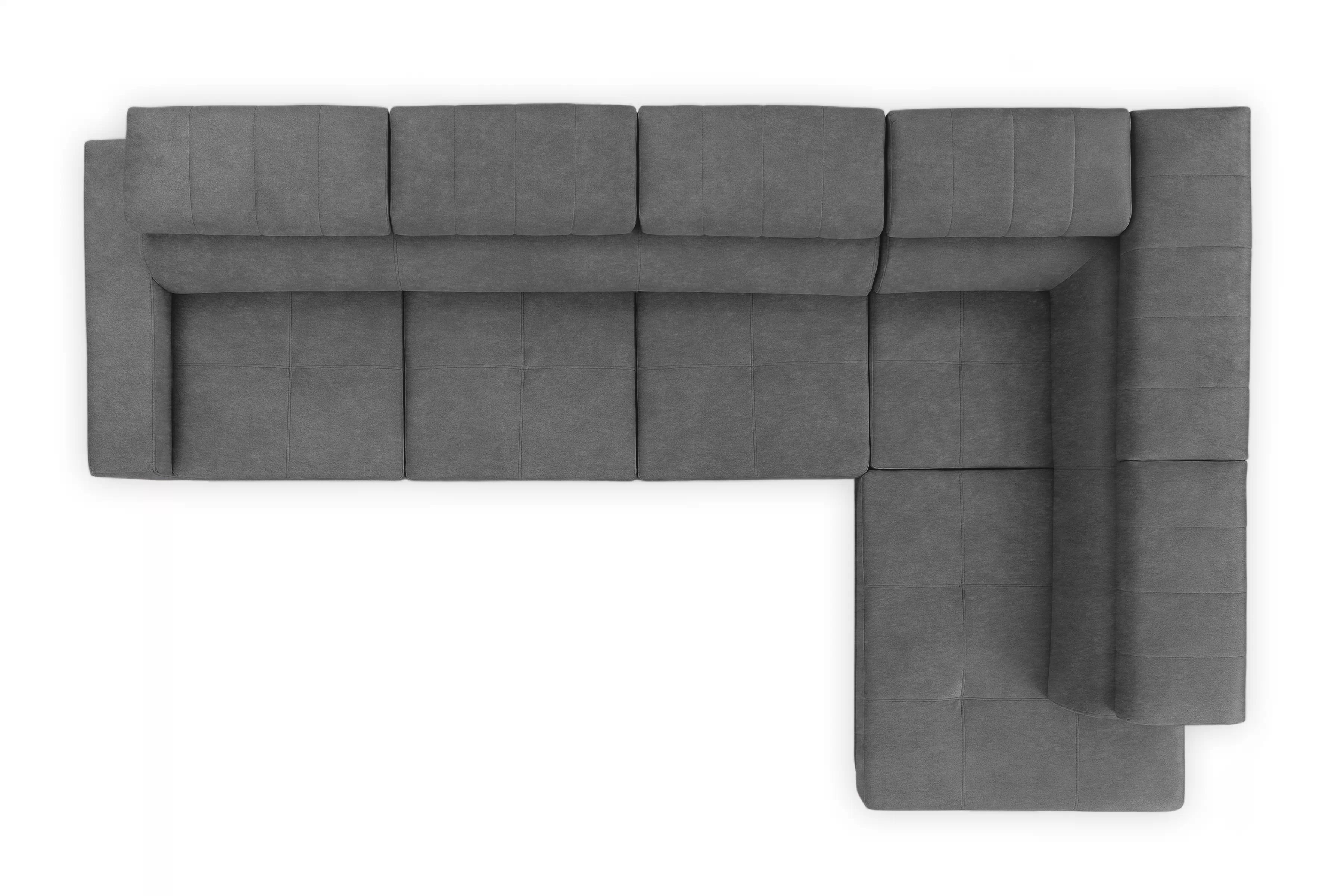 Rozkládací rohová sedací souprava Modeno Maxi pravá - grafitový samet Zetta 304 Rohová sedací souprava rozkládací Modeno Maxi pravá - grafitová samet latwoczyszczacy Zetta 304