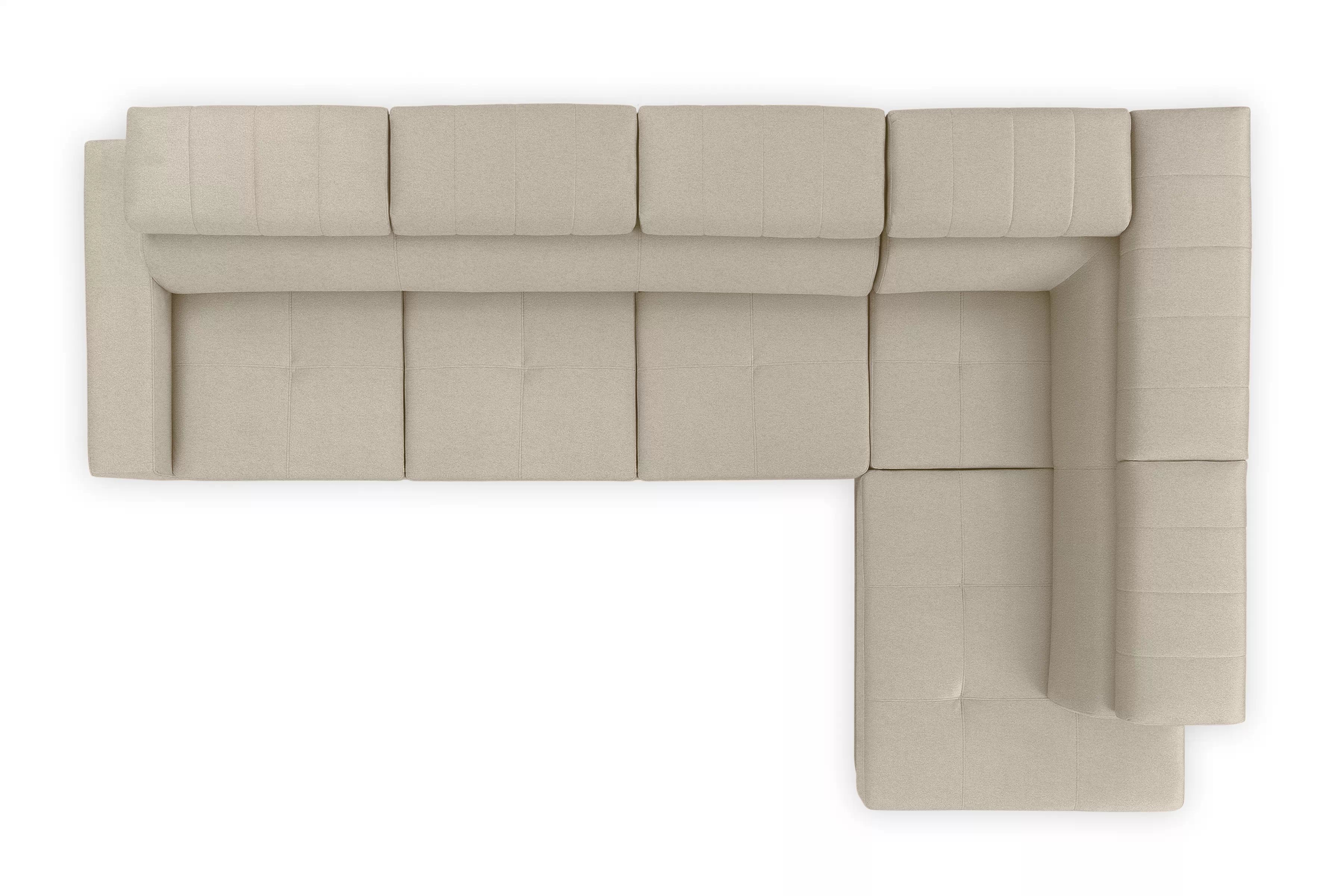 Rozkladacia rohová sedacia súprava Modeno Maxi pravá - krémová pletenina Ado 1601  Rohová sedacia súprava s funkciou spánku Modeno Maxi pravá strana - kremowa plecionka Ado 1601