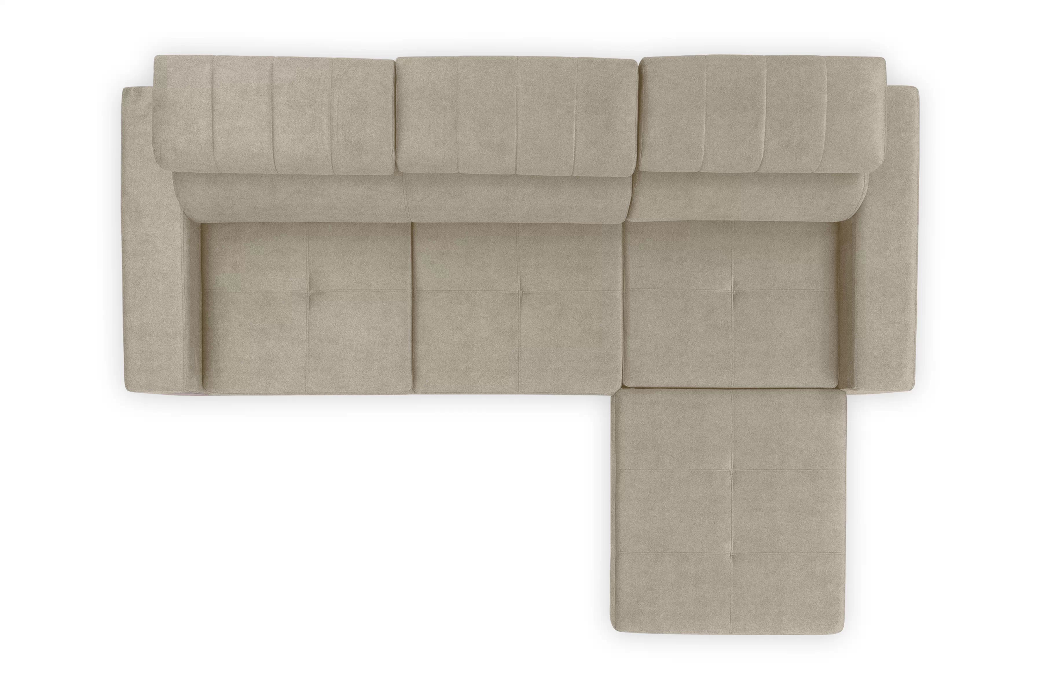 Rozkládací rohová sedací souprava Modeno Mini - béžová Ado 1601 Halva Rohová sedací souprava rozkládací Modeno Mini uniwersalny Levá/pravý - béžová Pletenina Ado 1601 Halva