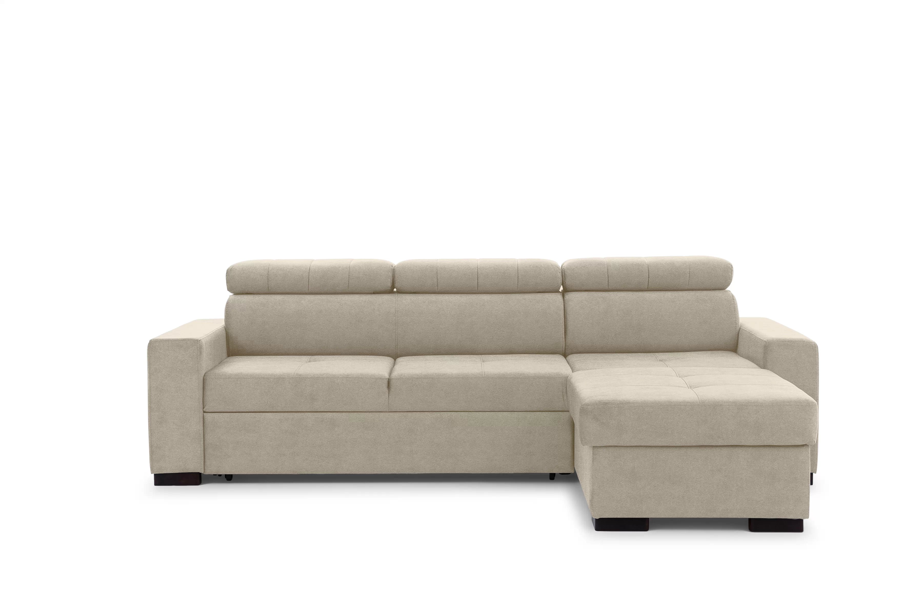 Rozkládací rohová sedací souprava Modeno Mini - béžová Ado 1601 Halva Rohová sedací souprava rozkládací Modeno Mini uniwersalny Levá/pravý - béžová Pletenina Ado 1601 Halva